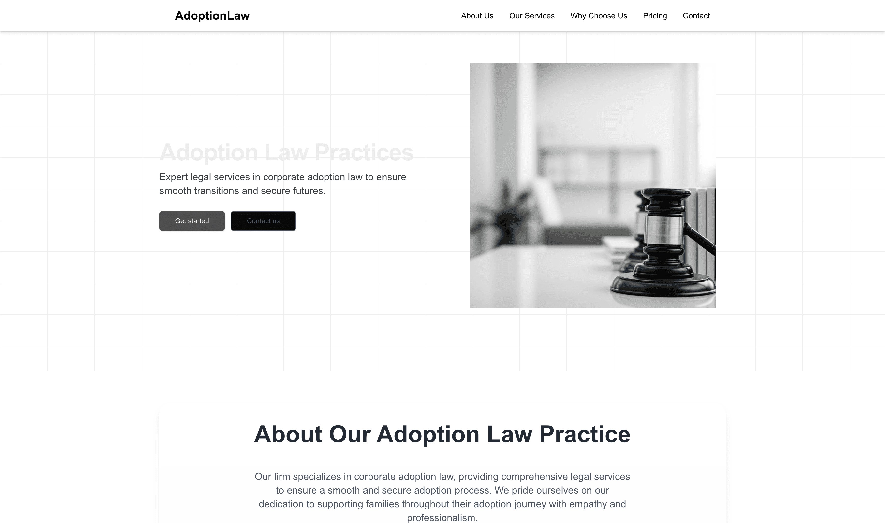 Transform a Adoption Law Practices (Corporate) Website Template into Website in Minutes