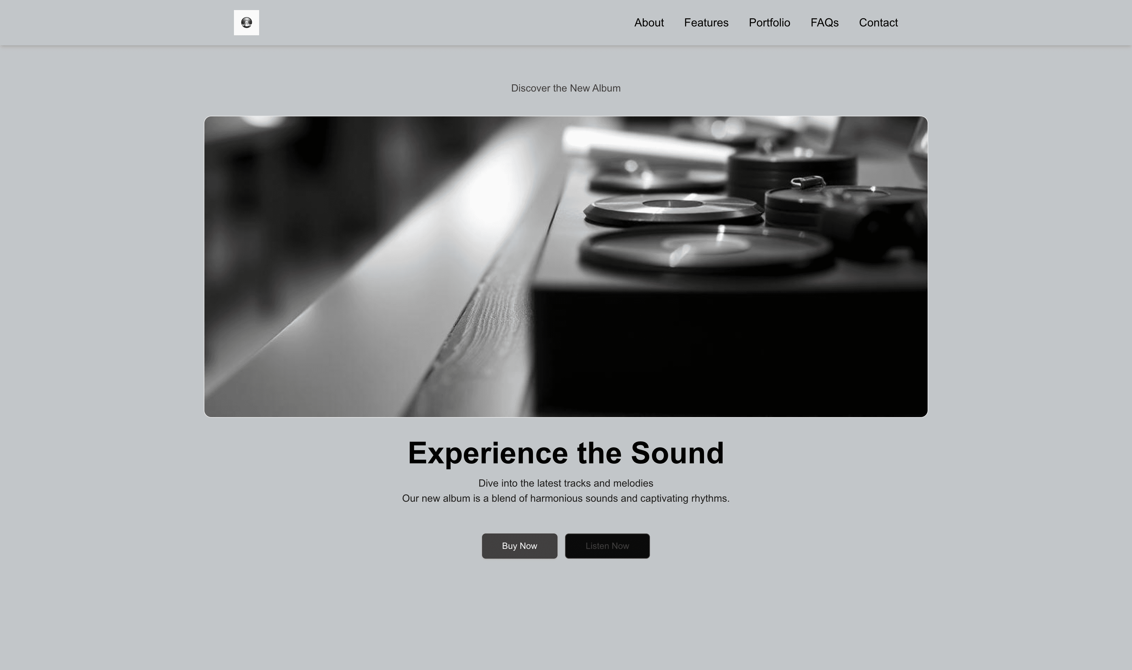 Transform a New Album Landing Page Website Template into Website in Minutes