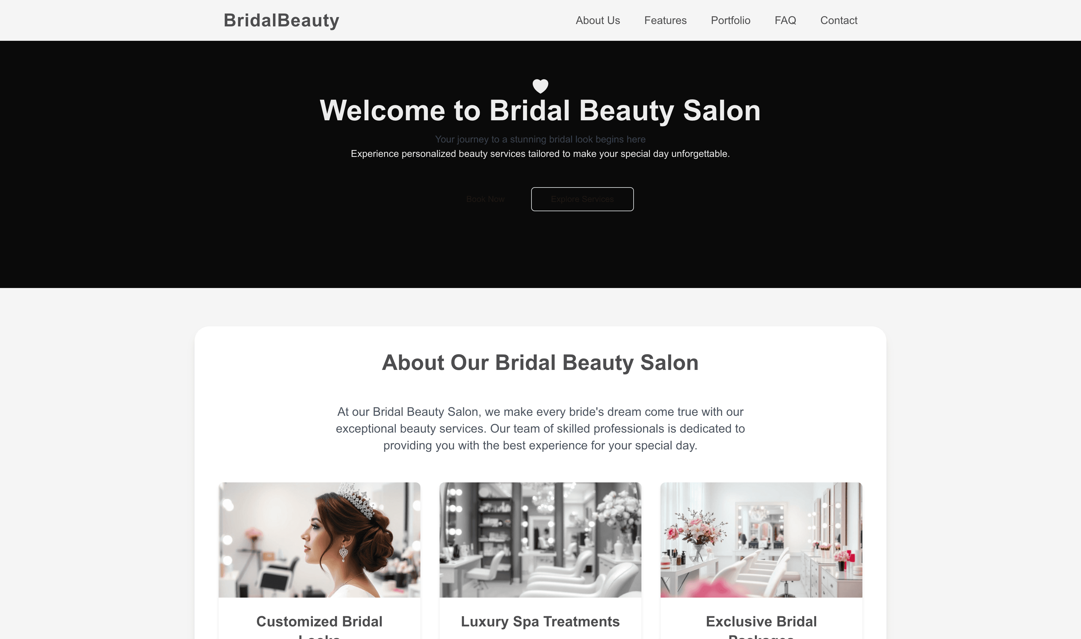 Transform a Bridal Beauty Salon Website Template into Website in Minutes
