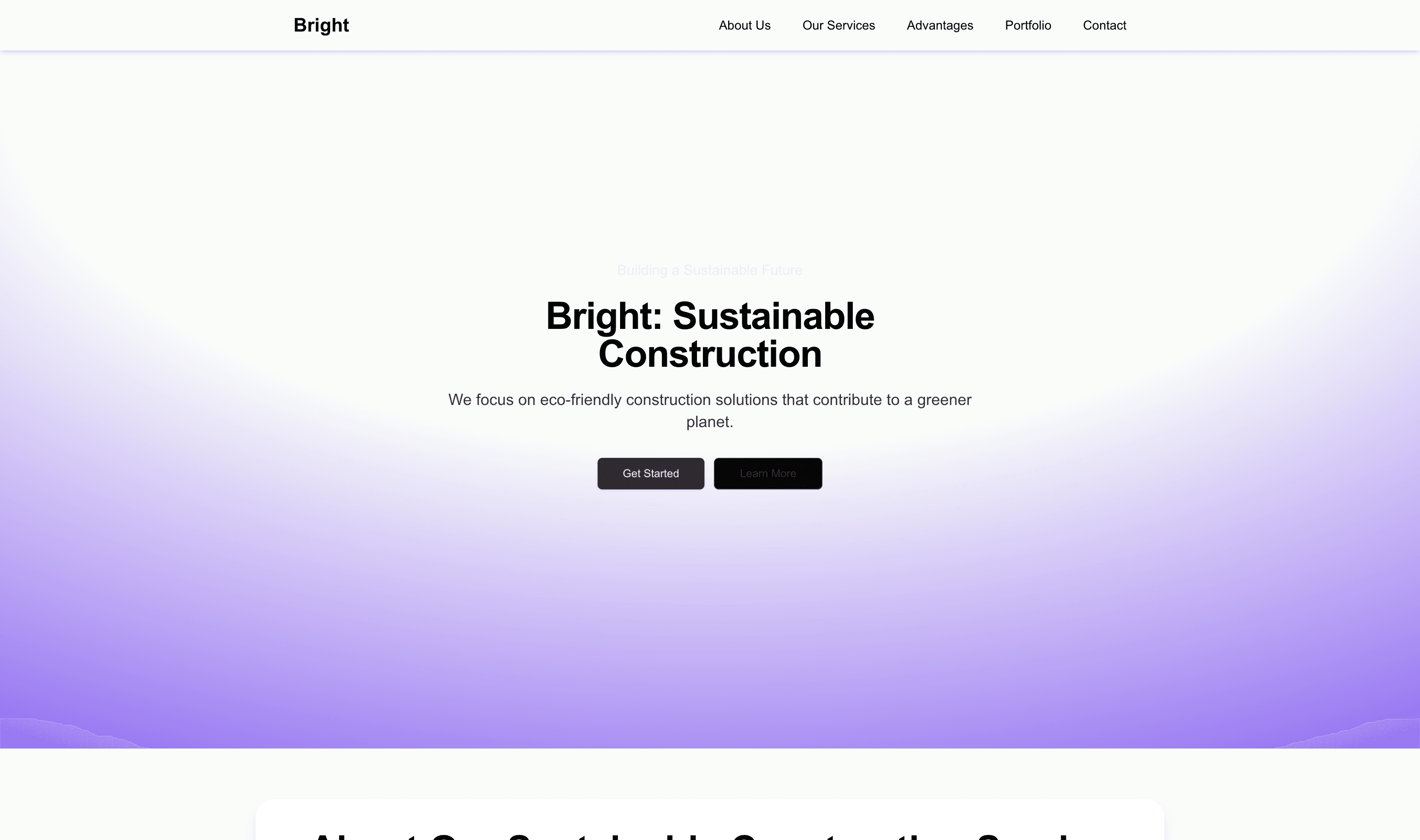 Transform a Sustainable Construction Firm (Bright) Website Template into Website in Minutes