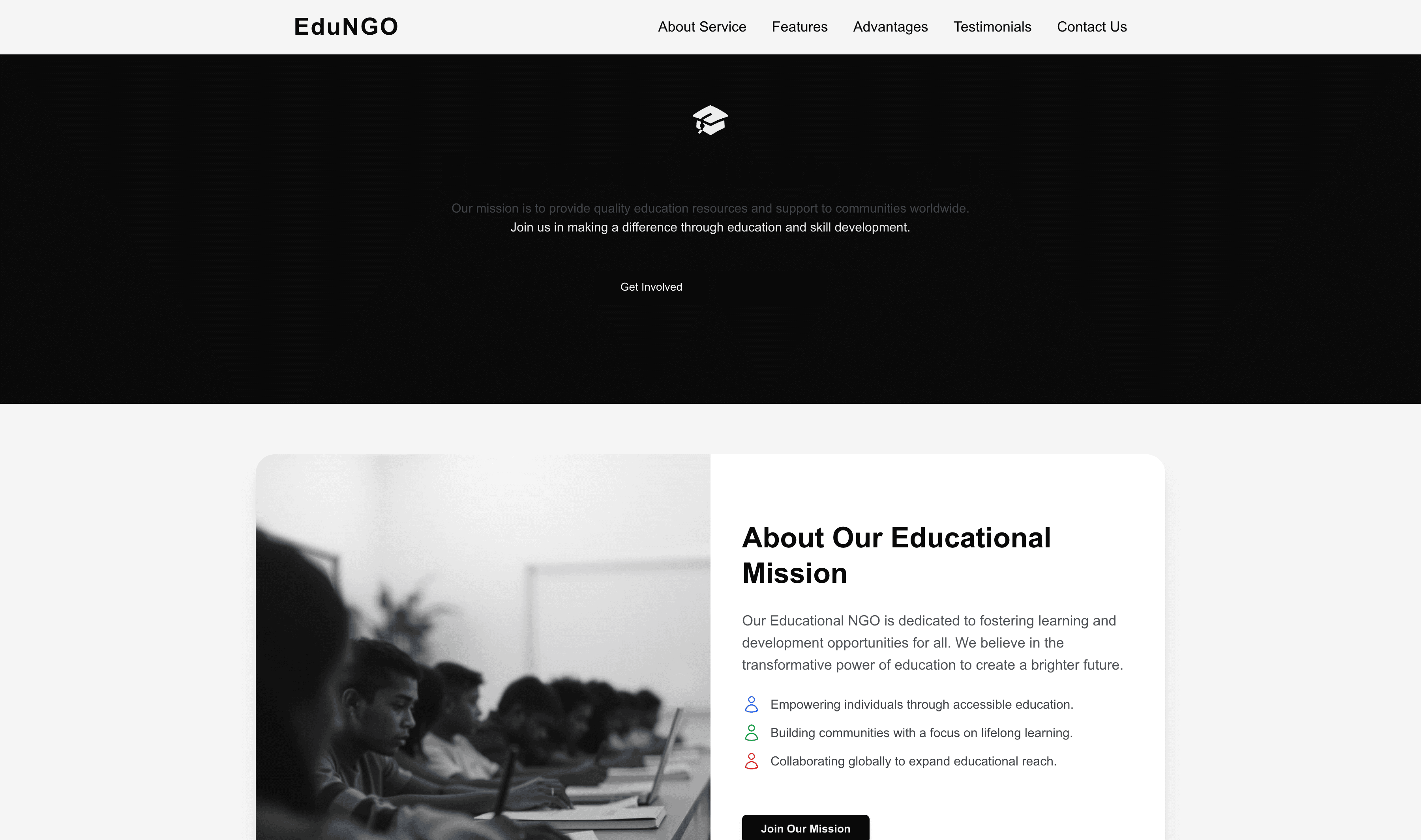 Transform a Educational NGO Website Template into Website in Minutes