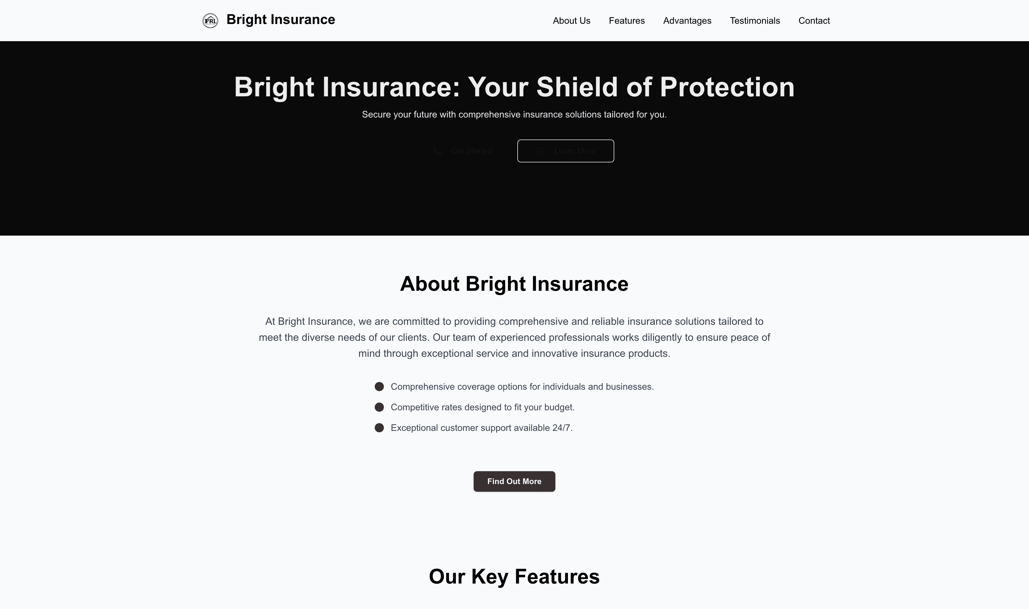 Transform a Insurance Firm (Bright) Website Template into Website in Minutes