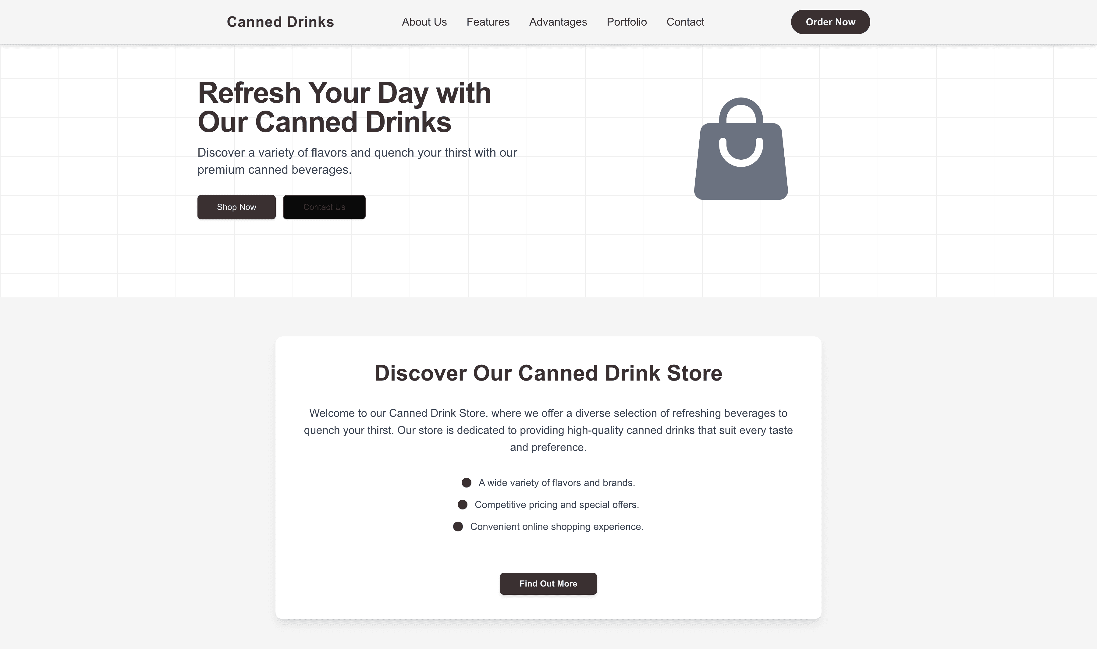 Transform a Canned Drink Store Website Template into Website in Minutes