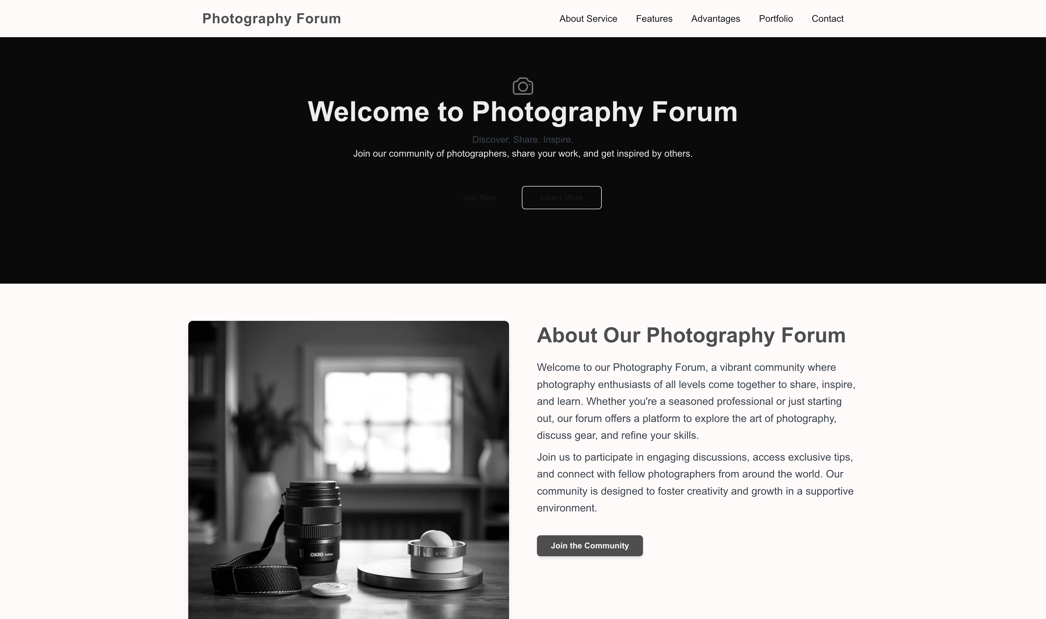 Transform a Photography Forum Website Template into Website in Minutes