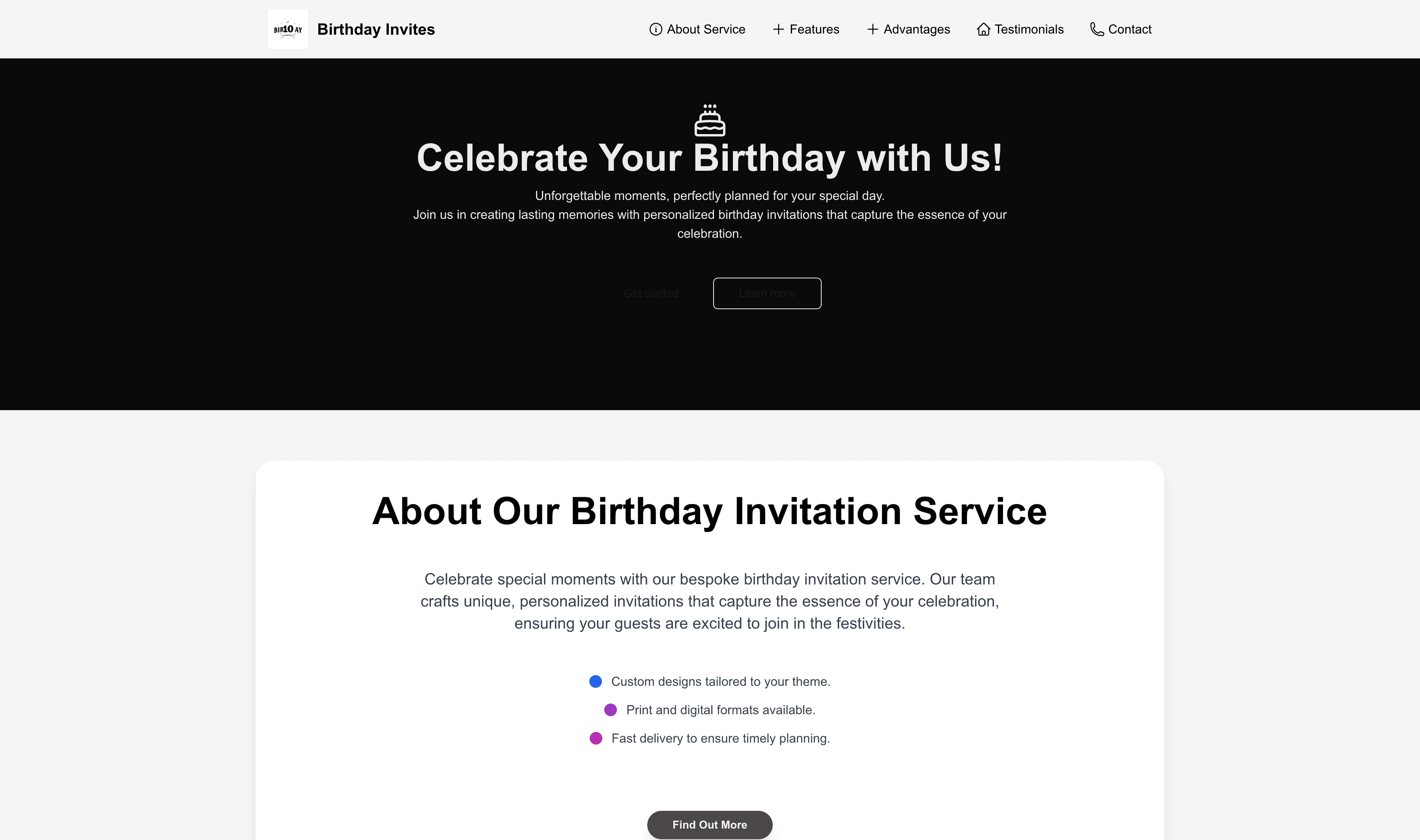 Transform a Birthday Invitation Website Template into Website in Minutes