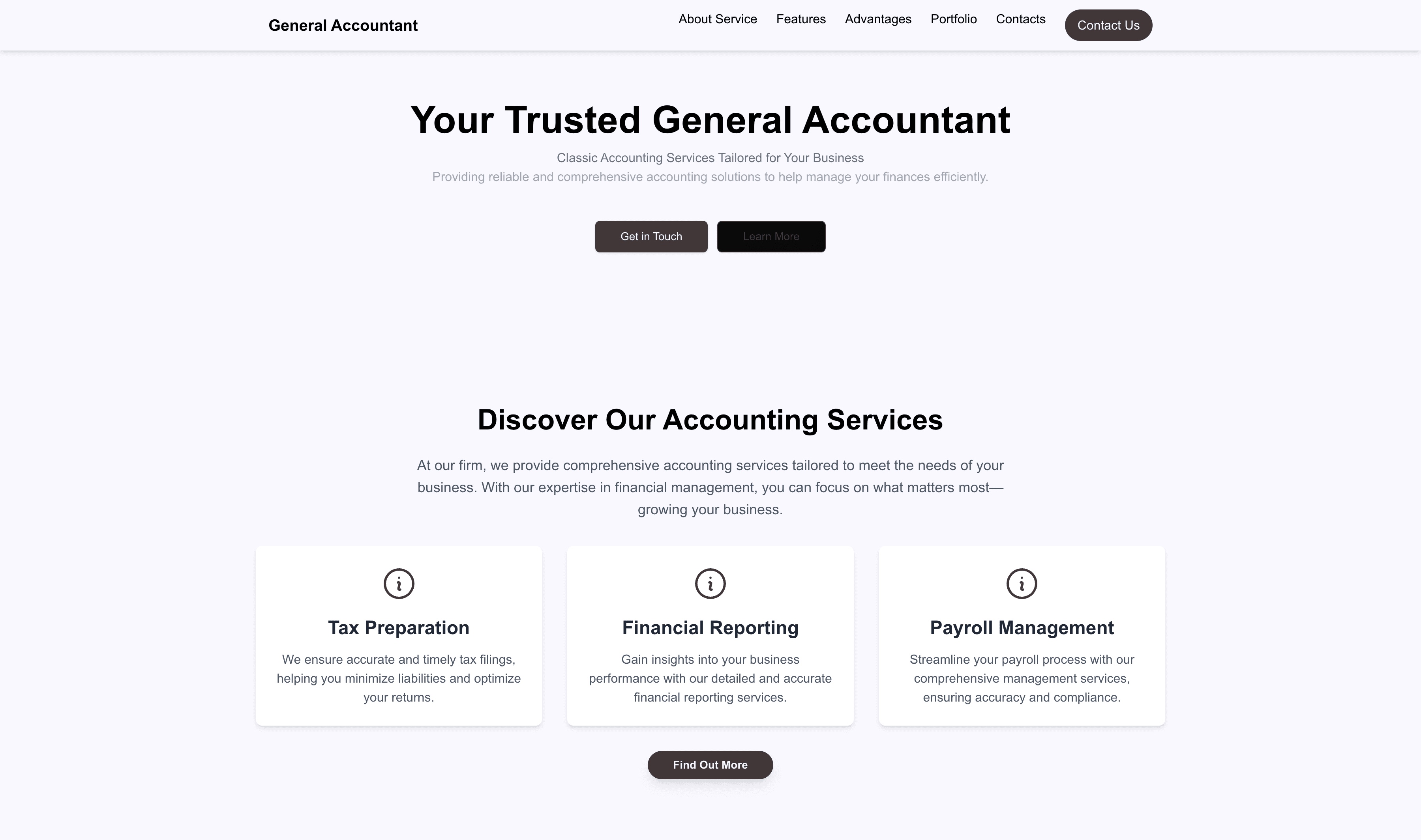 Transform a General Accountant (Classic) Website Template into Website in Minutes