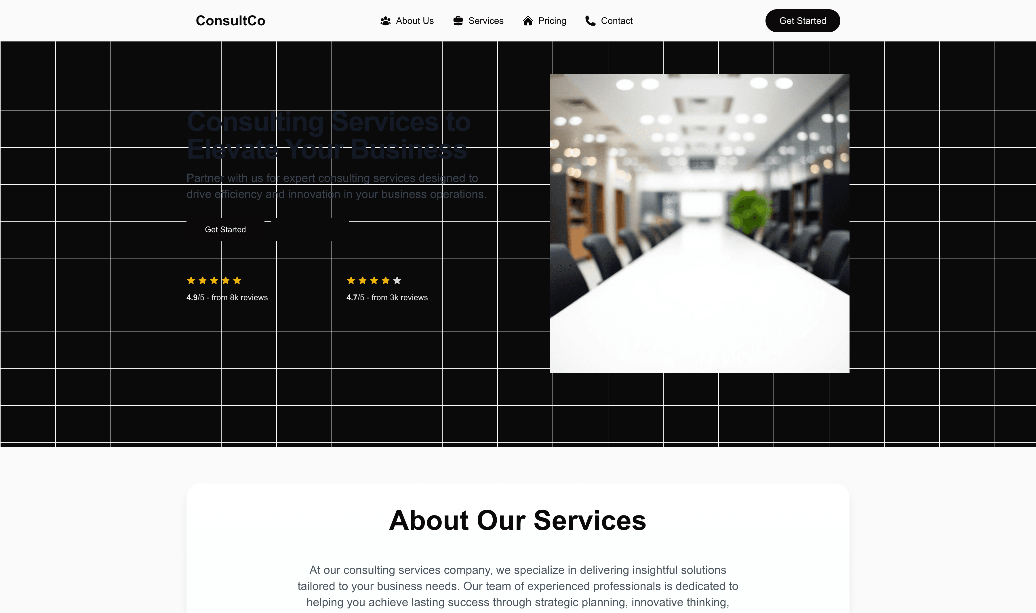 Transform a Consulting Services Company (Simple) Website Template into Website in Minutes