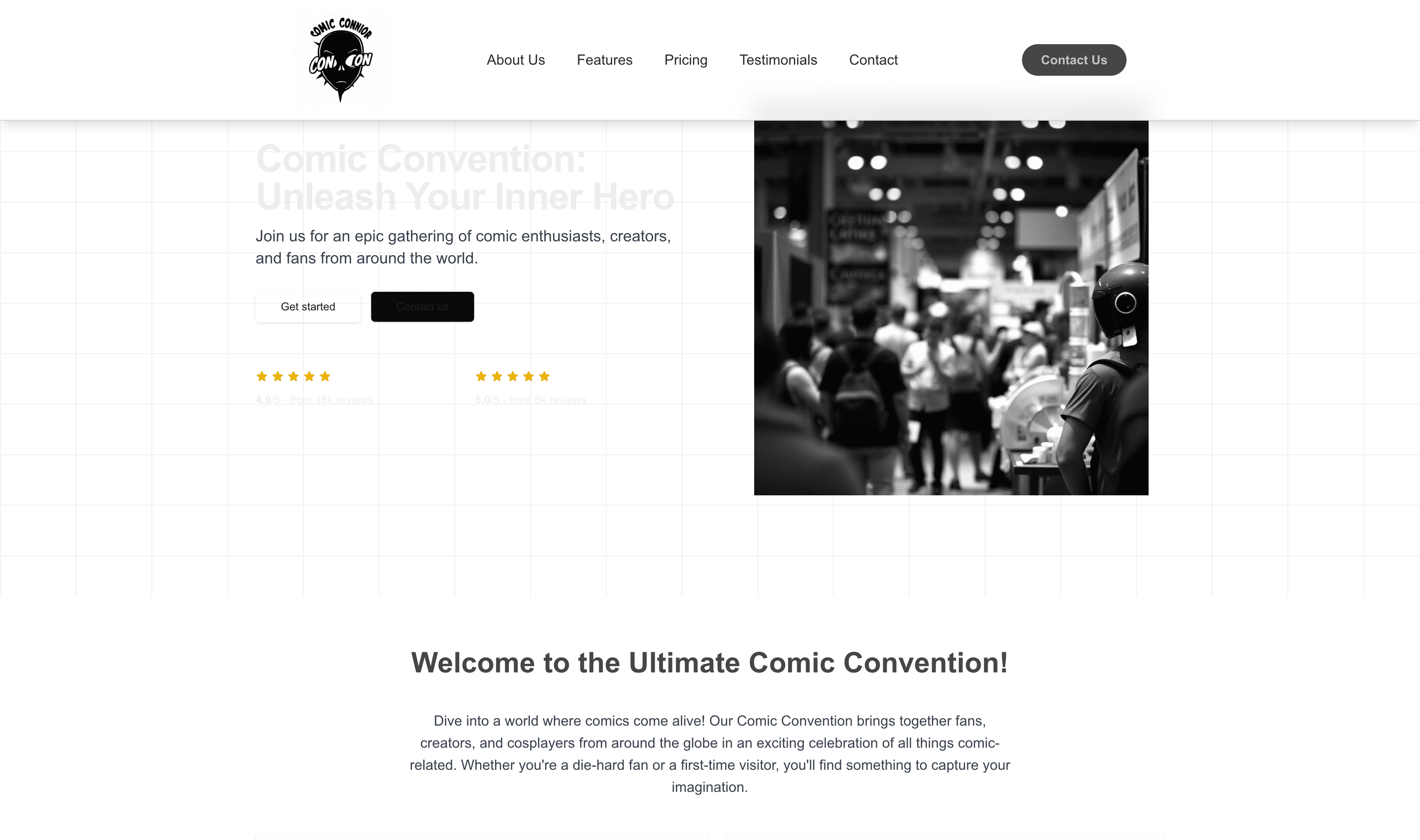 Transform a Comic Convention Website Template into Website in Minutes