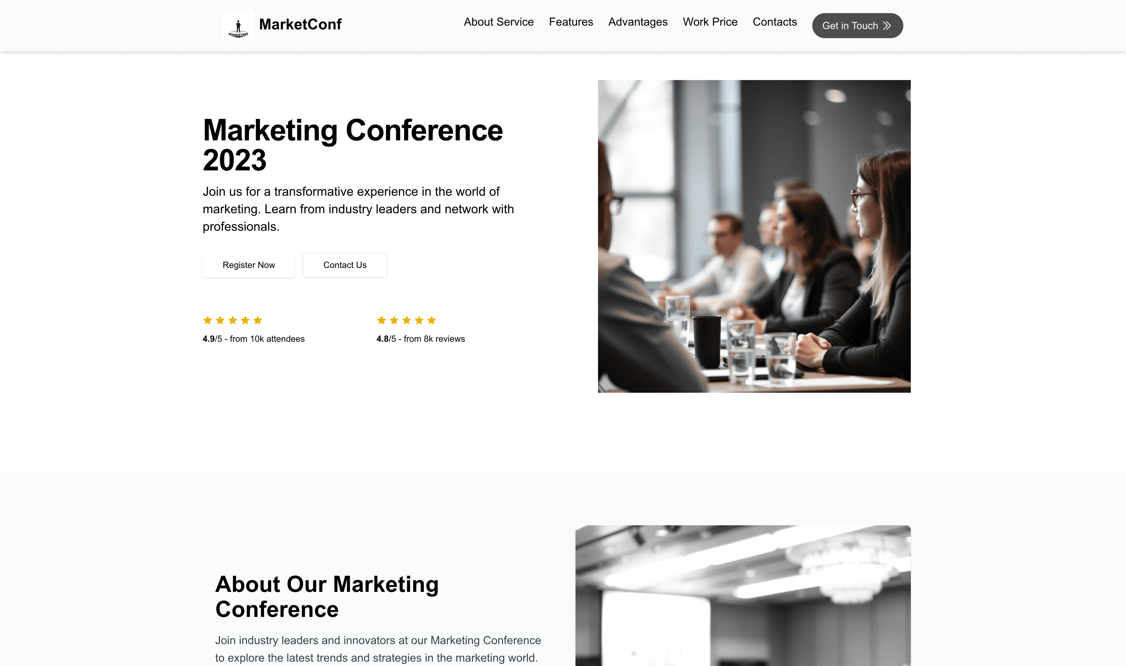 Transform a Marketing Conference Website Template into Website in Minutes