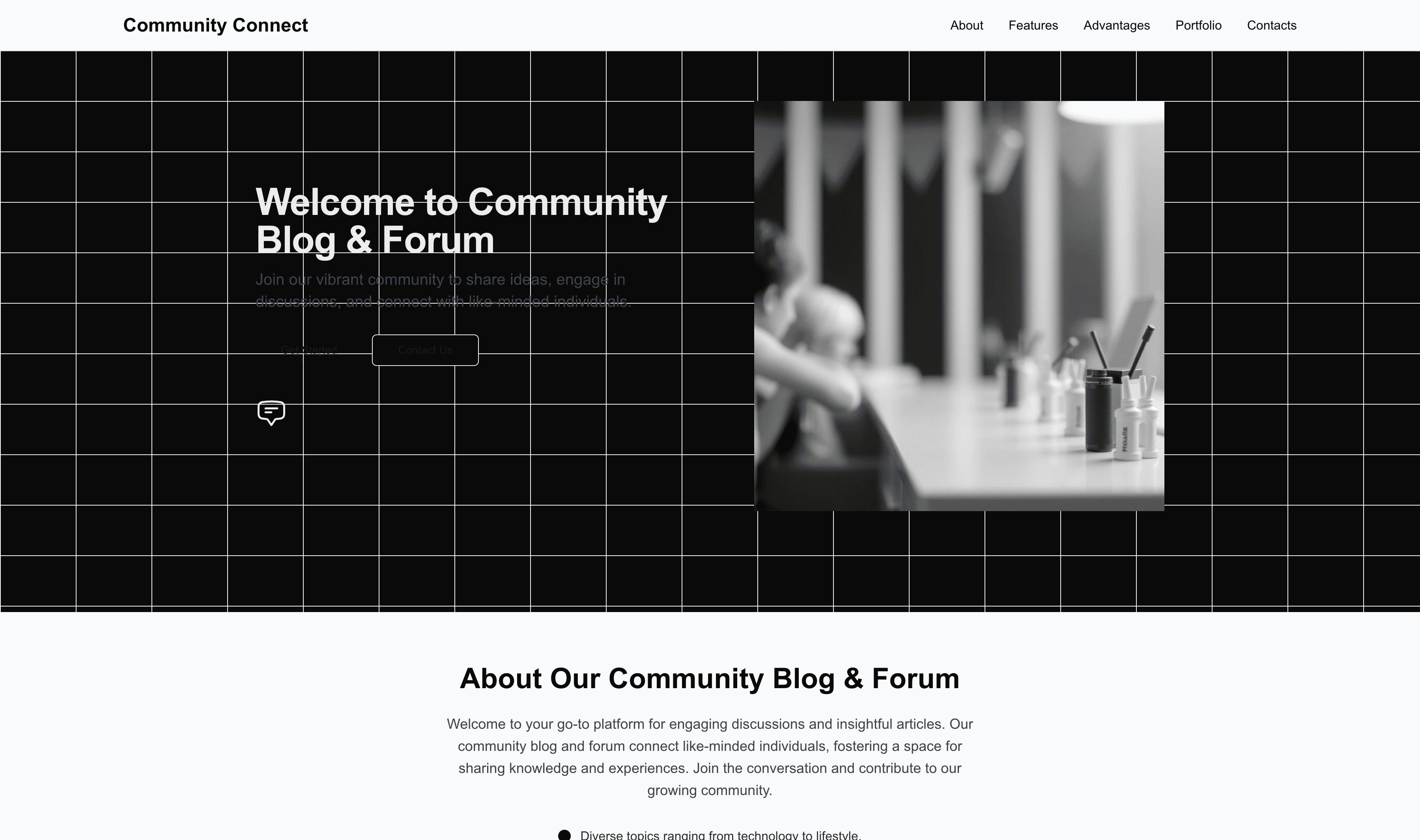 Transform a Community Blog & Forum Website Template into Website in Minutes