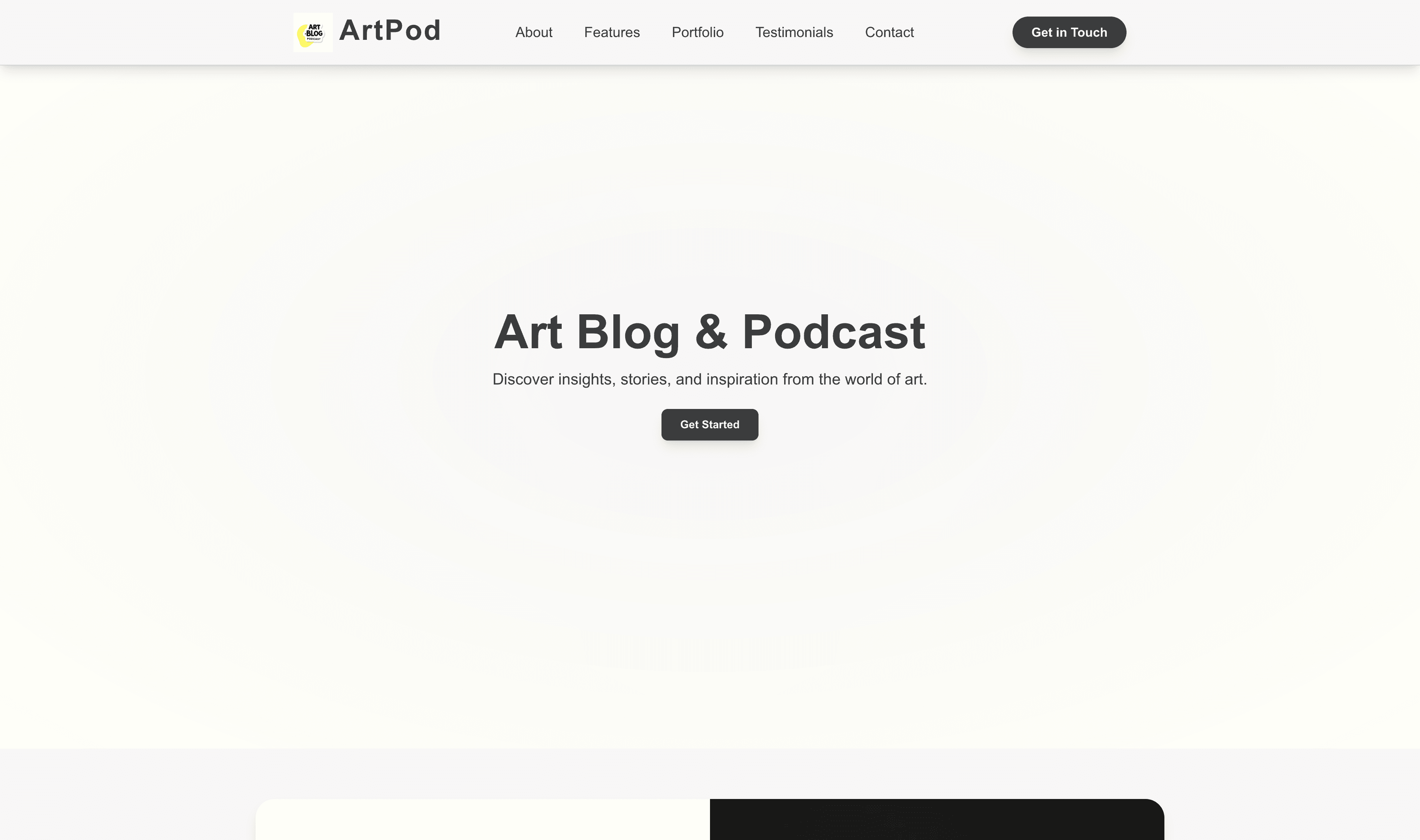 Transform a Art Blog & Podcast Website Template into Website in Minutes