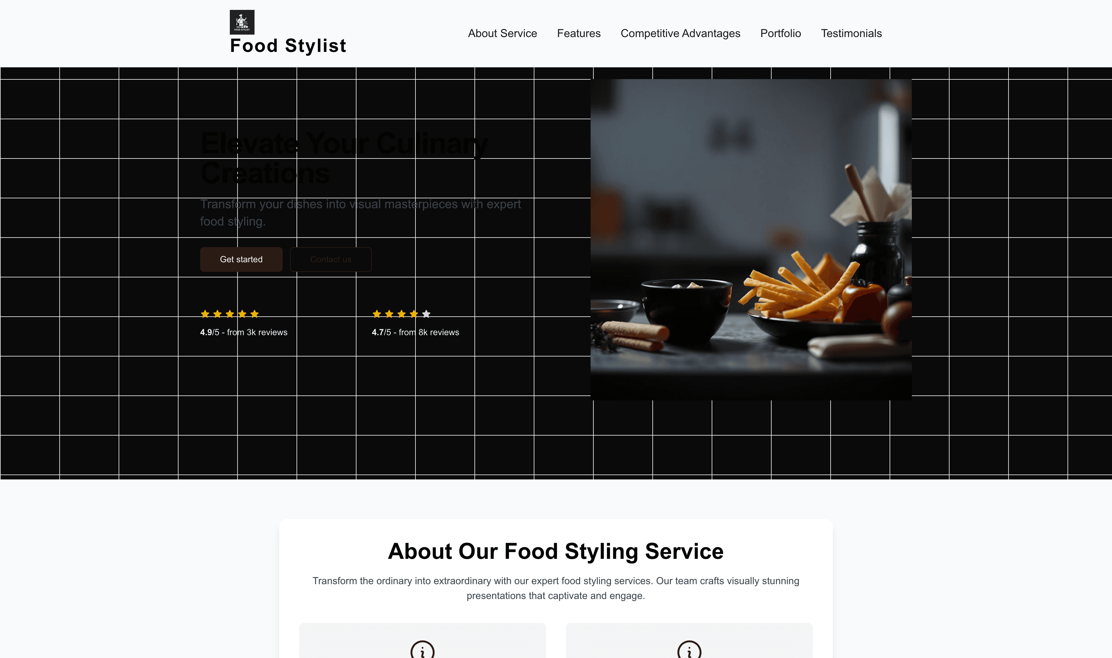 Transform a Food Stylist Website Template into Website in Minutes