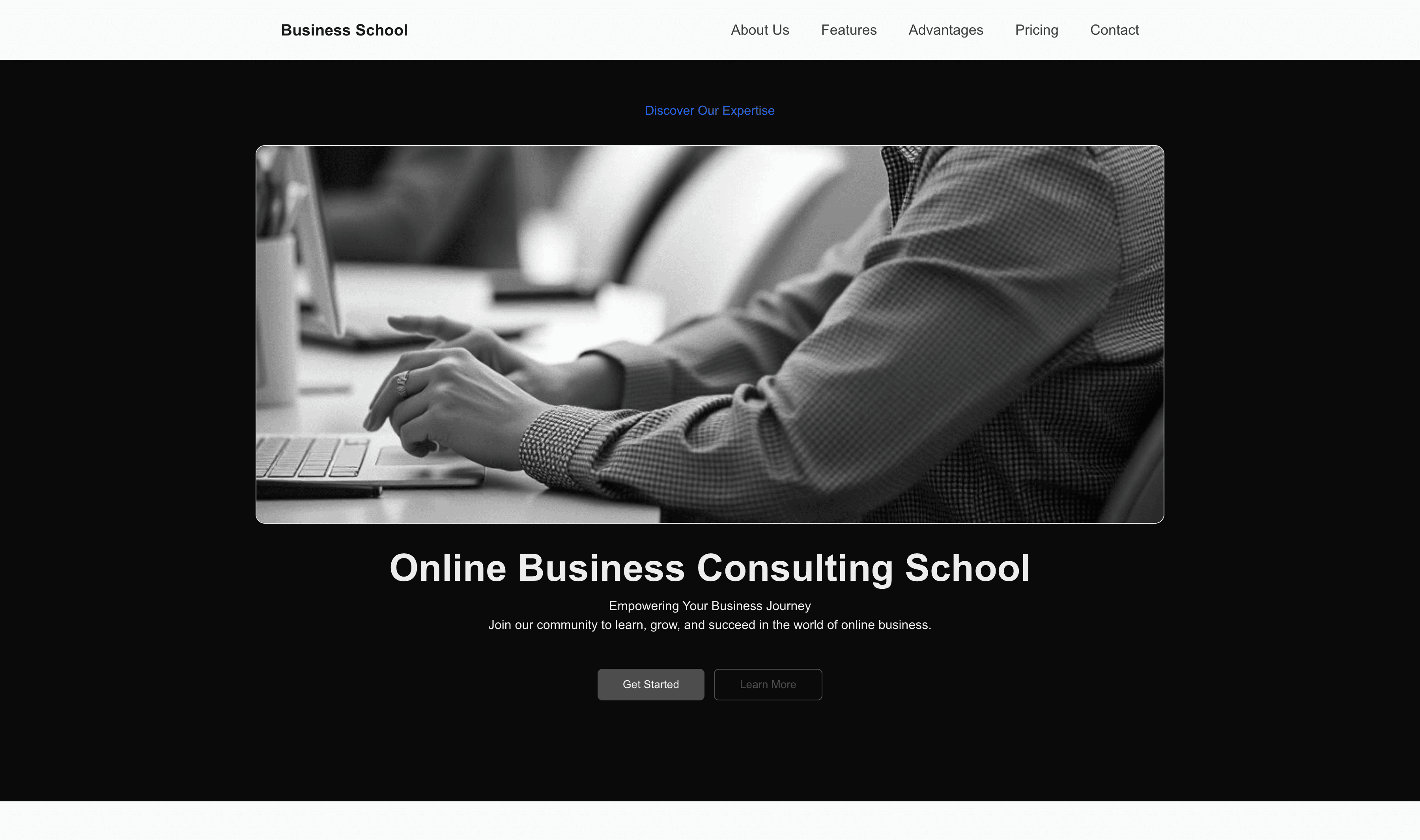 Transform a Online Business Consulting School Website Template into Website in Minutes