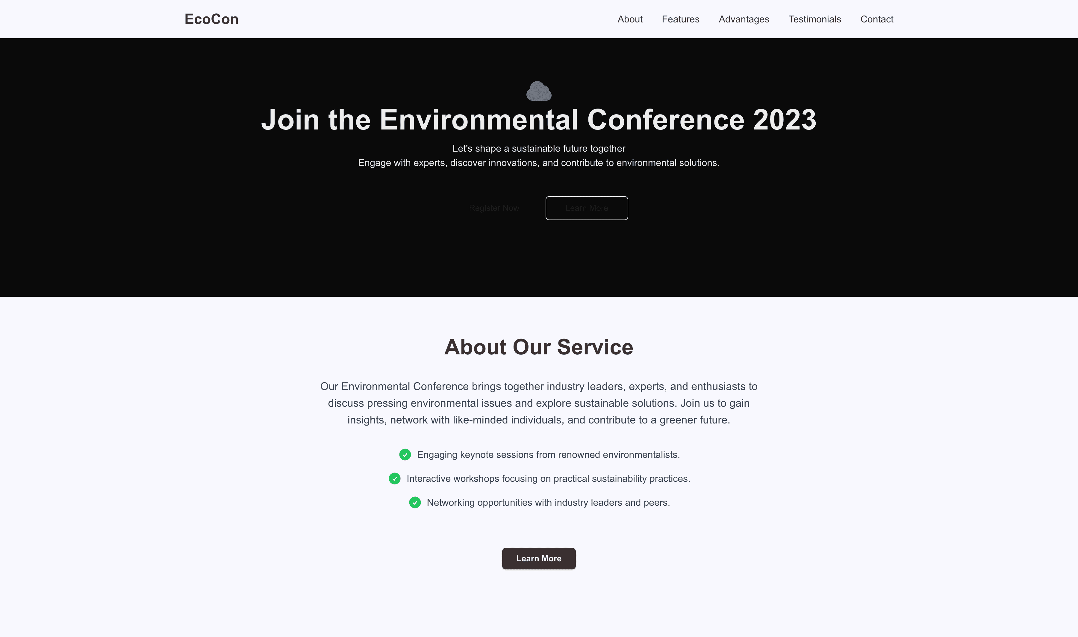 Transform a Environmental Conference Website Template into Website in Minutes