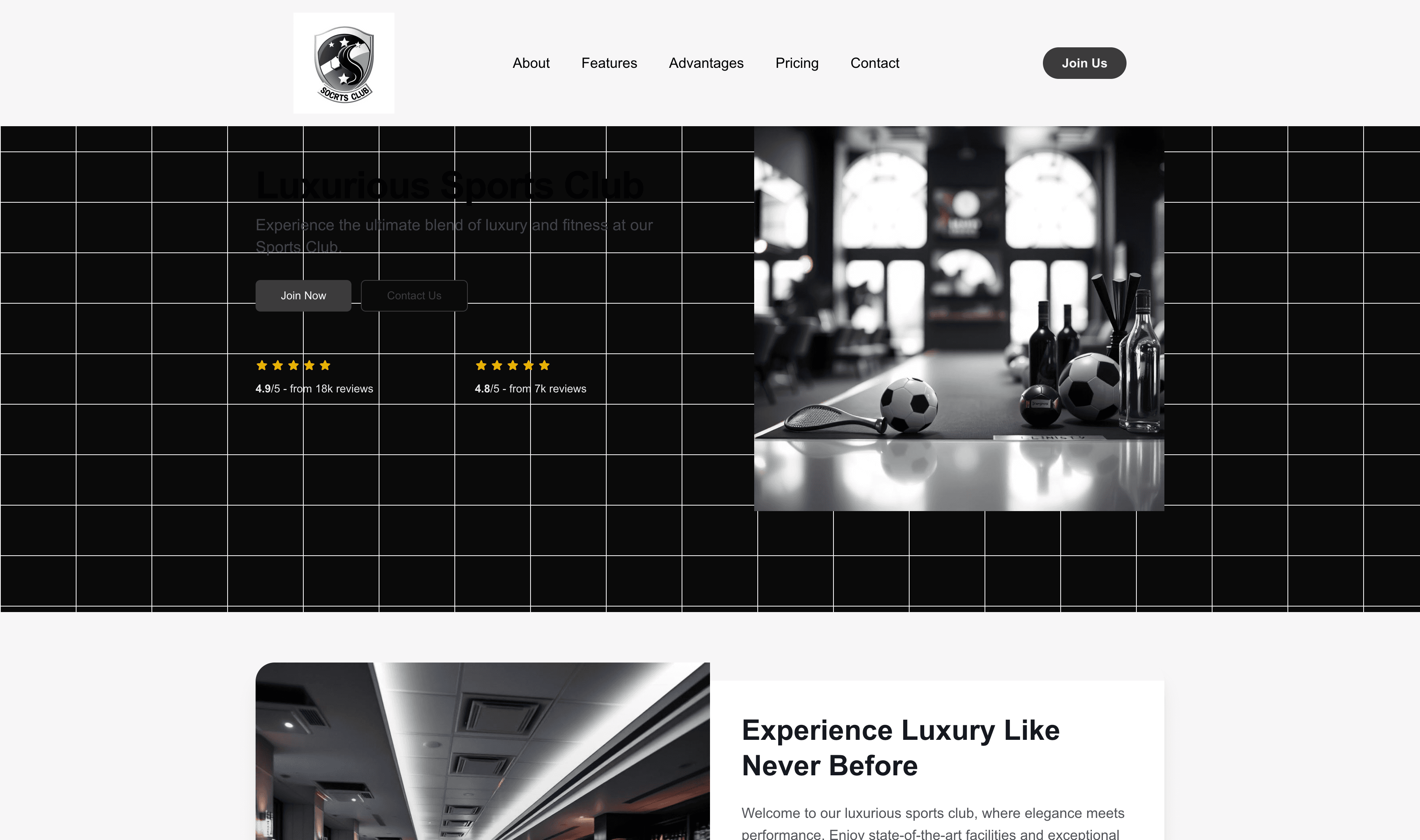 Transform a Sports Club (Luxurious) Website Template into Website in Minutes