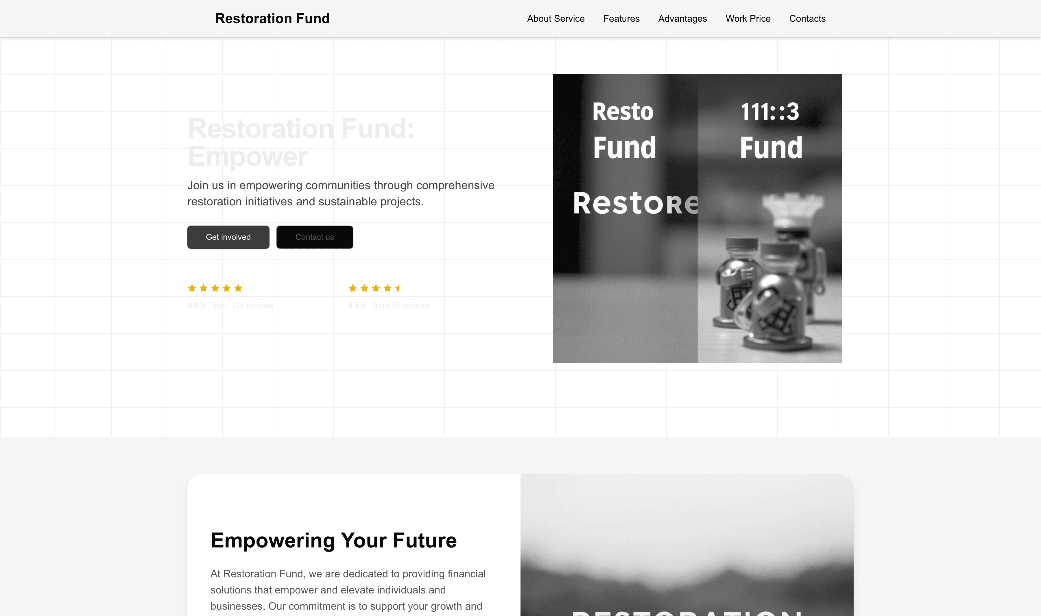 Transform a Restoration Fund (Empower) Website Template into Website in Minutes