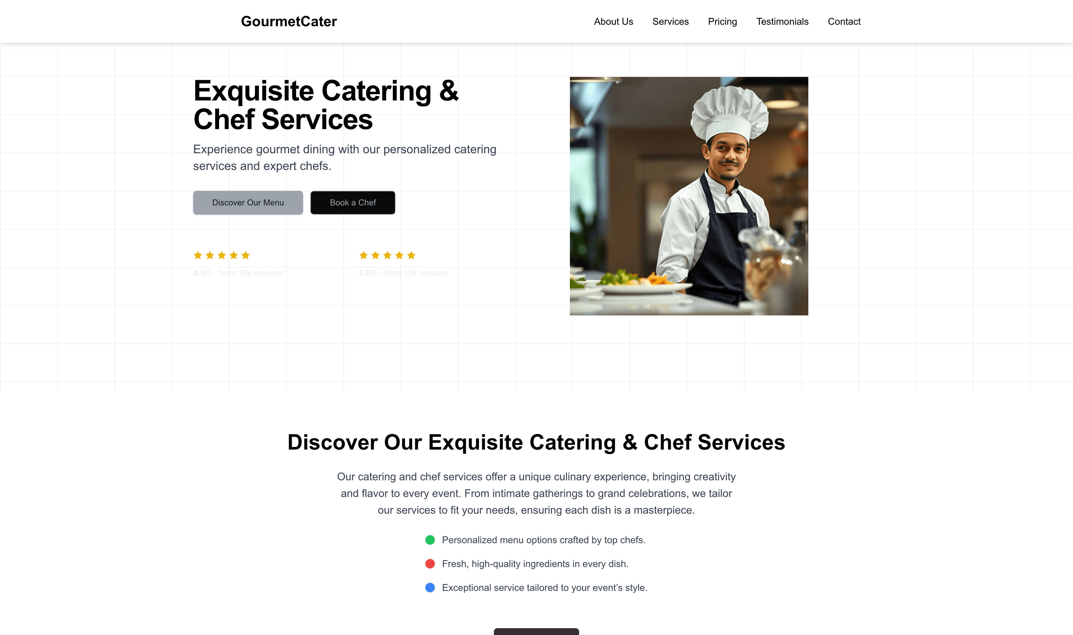Transform a Catering & Chef Website Template into Website in Minutes
