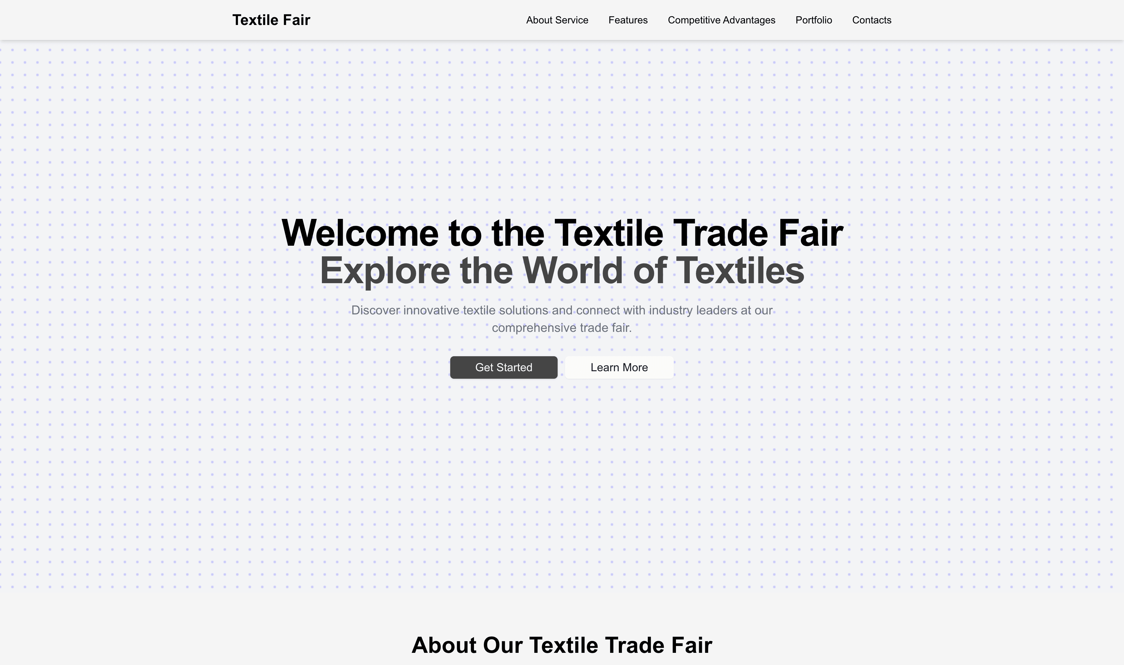 Transform a Textile Trade Fair Website Template into Website in Minutes
