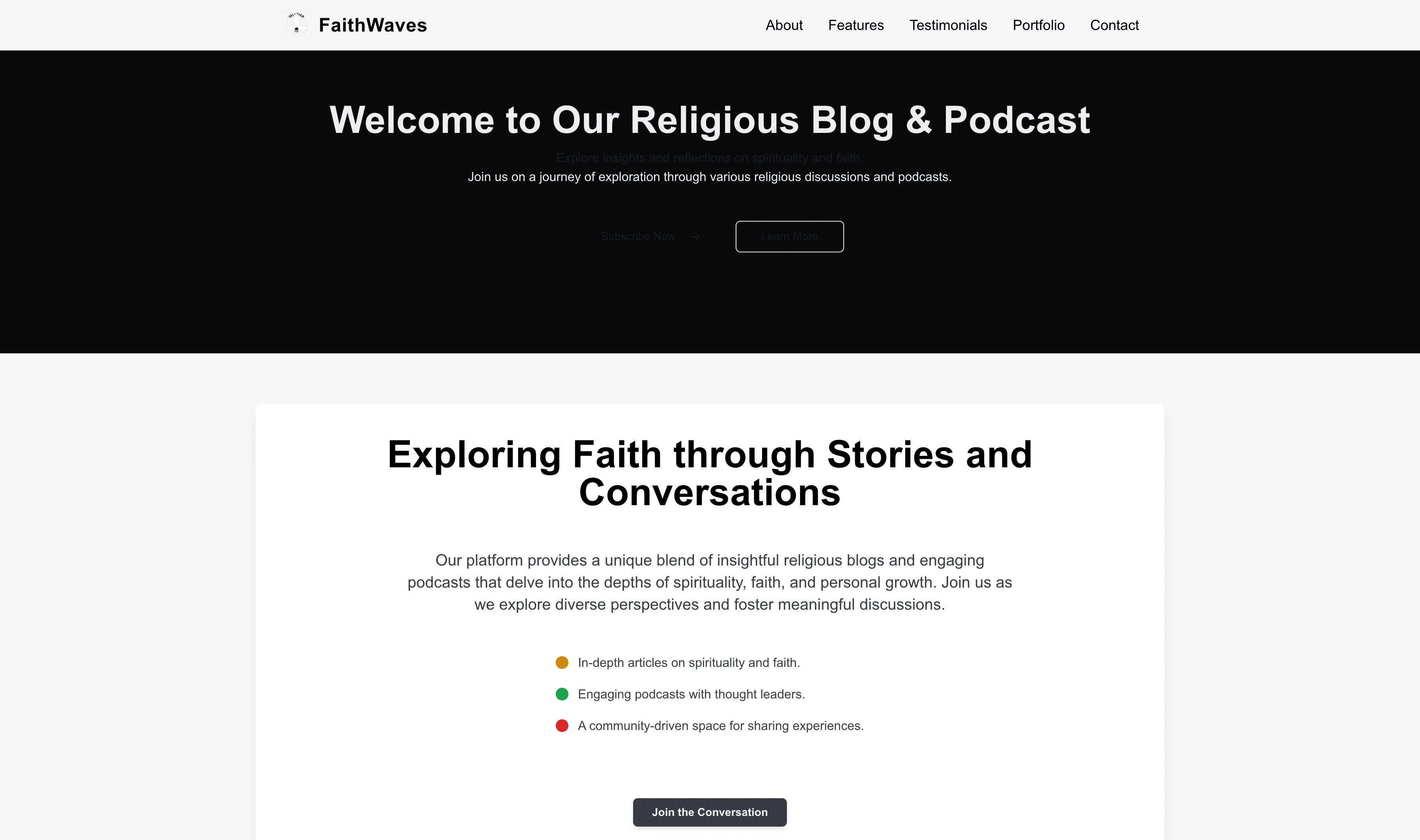 Transform a Religious Blog & Podcast Website Template into Website in Minutes