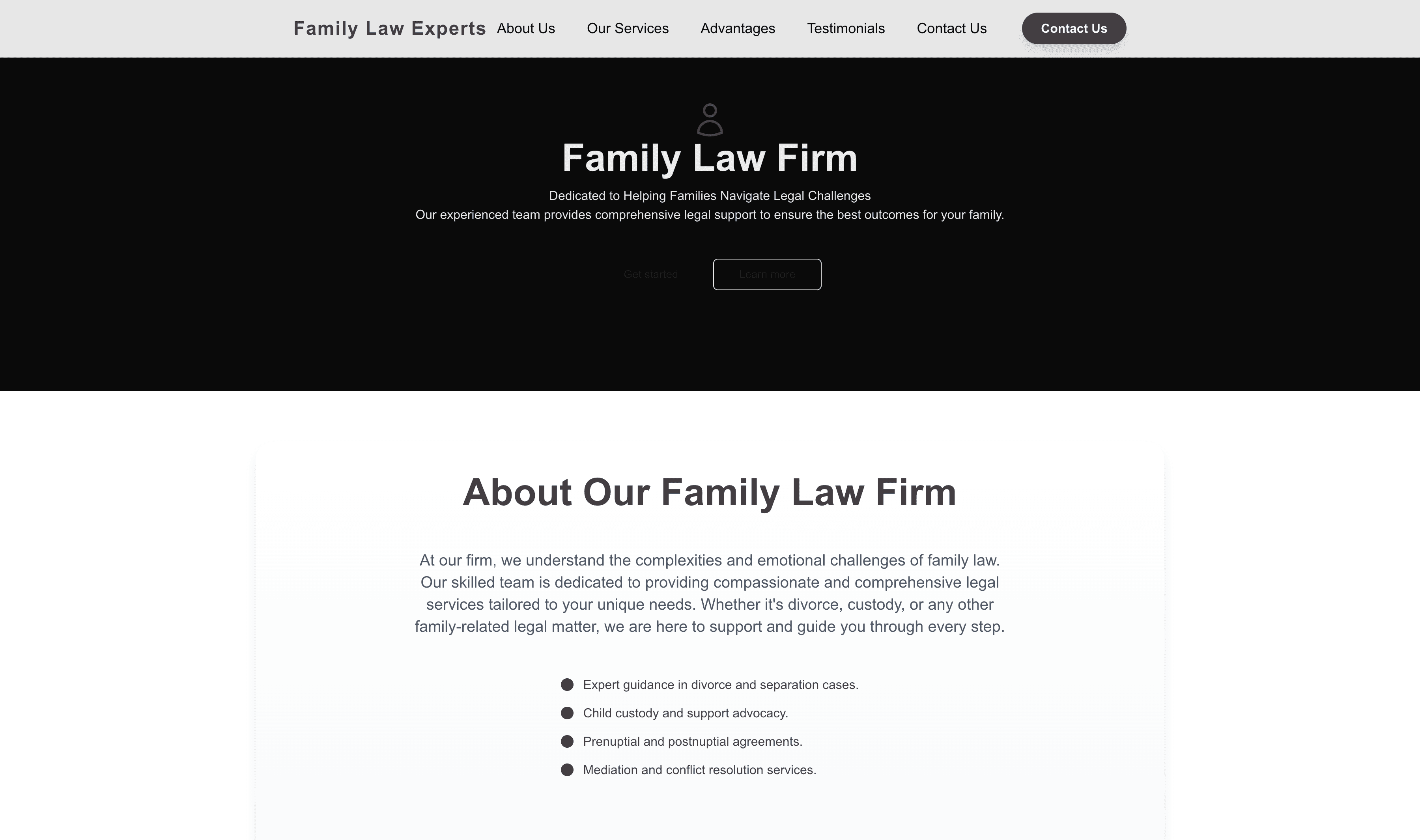 Transform a Family Law Firm (Classic) Website Template into Website in Minutes