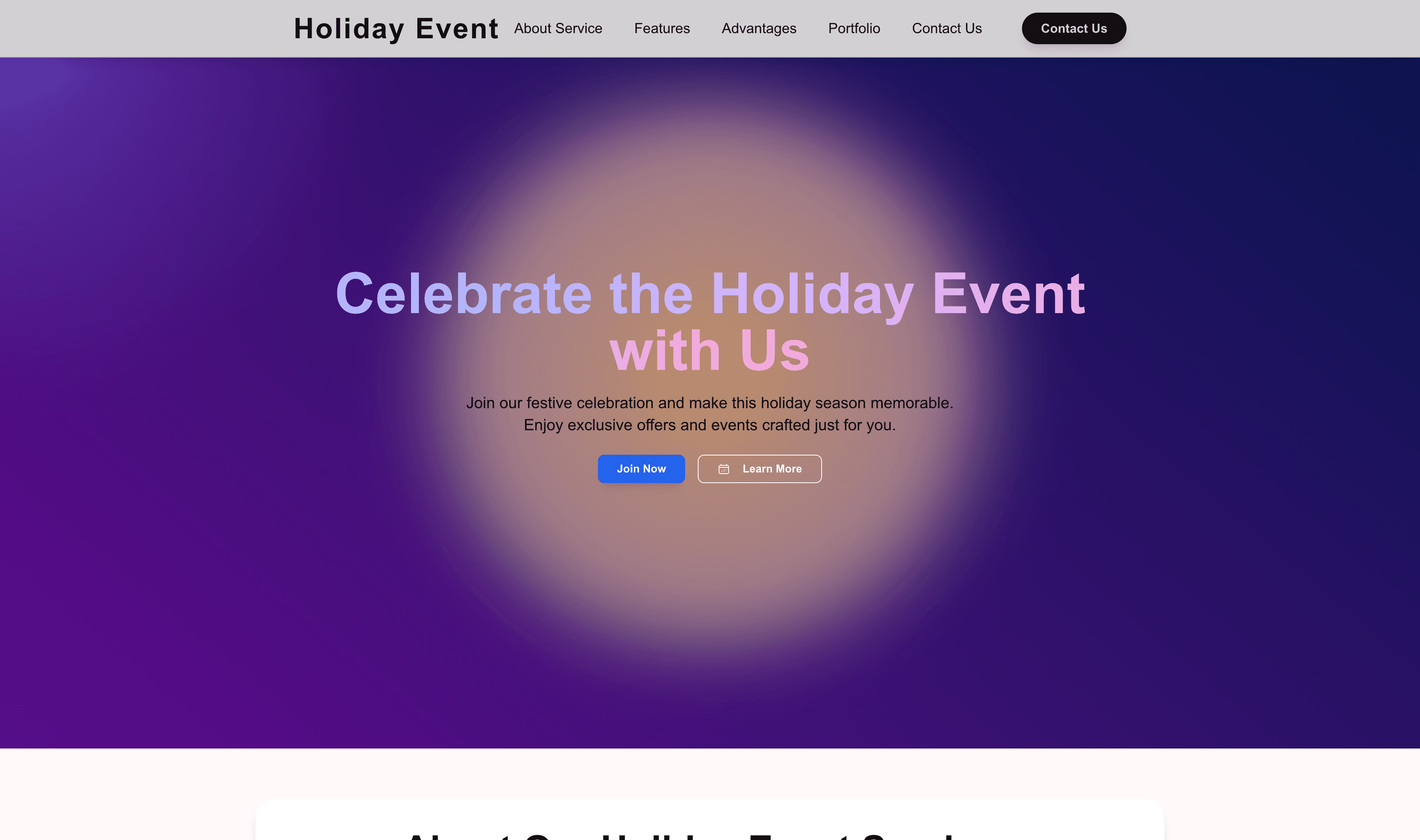 Transform a Holiday Event Website Template into Website in Minutes