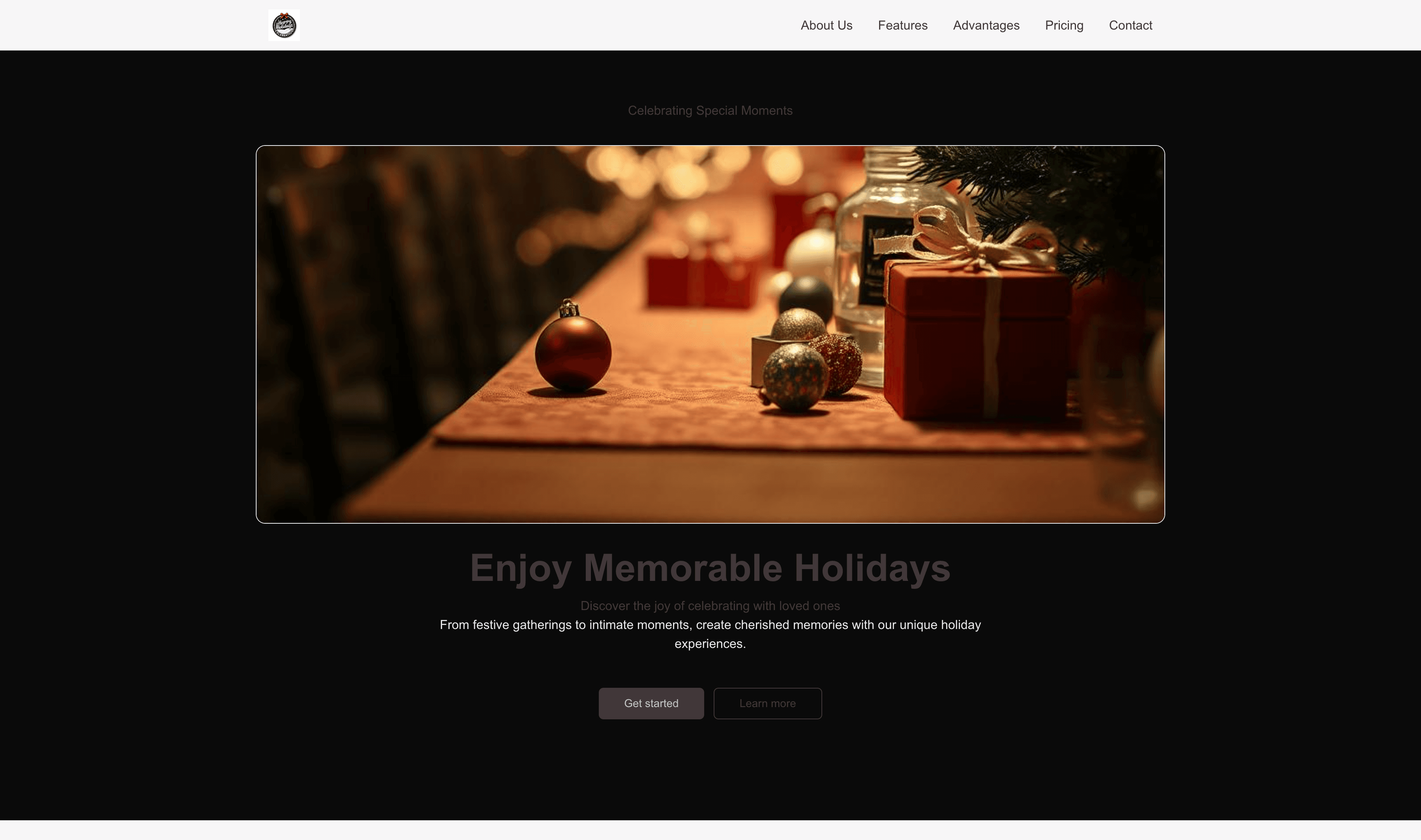 Transform a Holidays & Celebrations Website Template into Website in Minutes