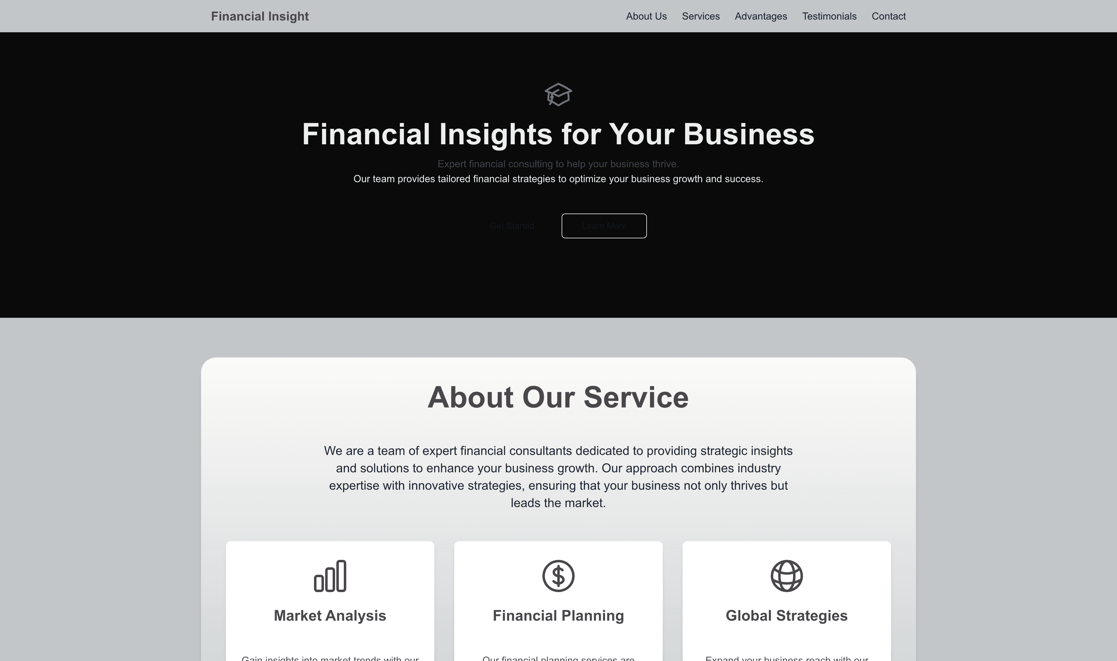 Transform a Financial Consultants (Business) Website Template into Website in Minutes