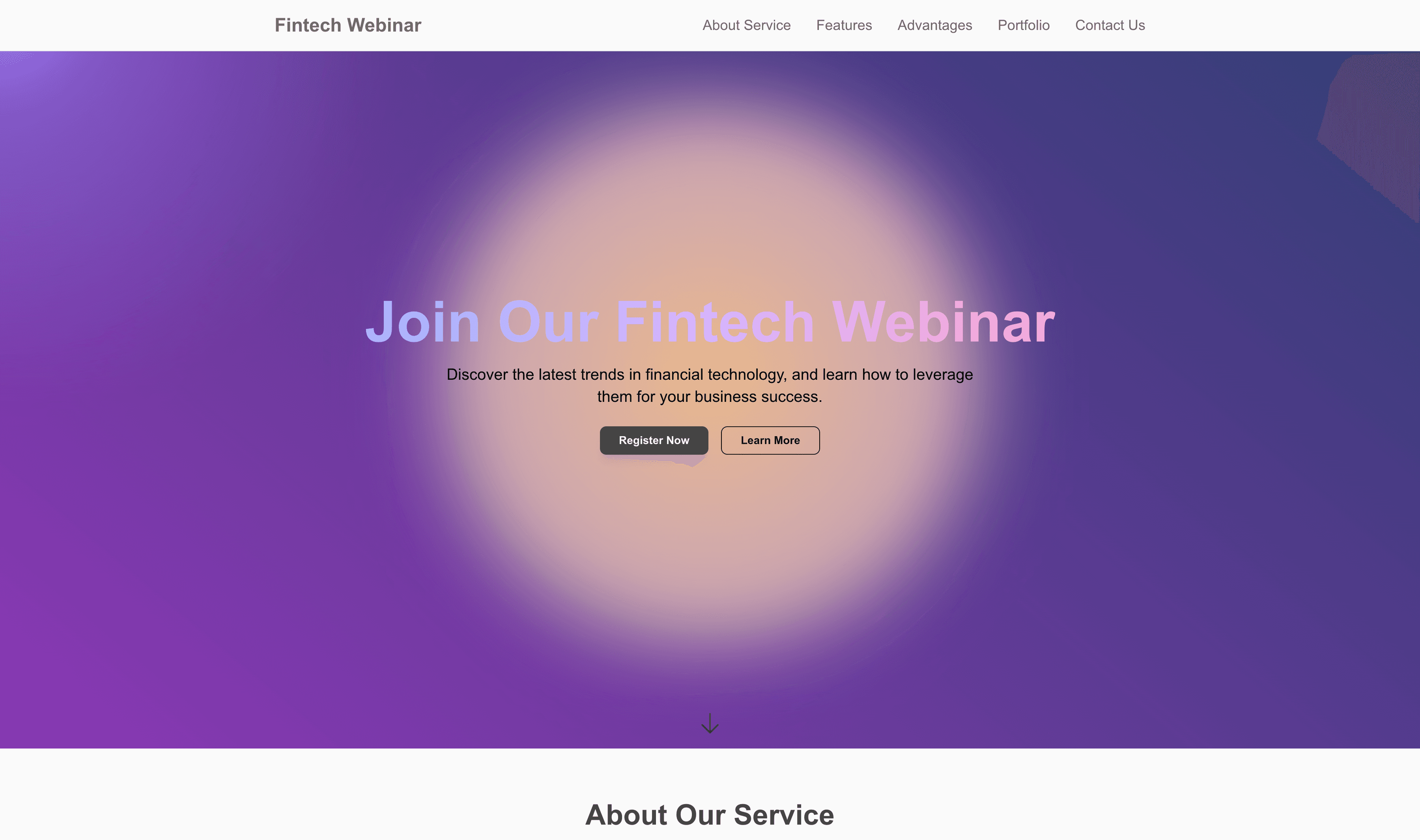 Transform a Fintech Webinar Website Template into Website in Minutes