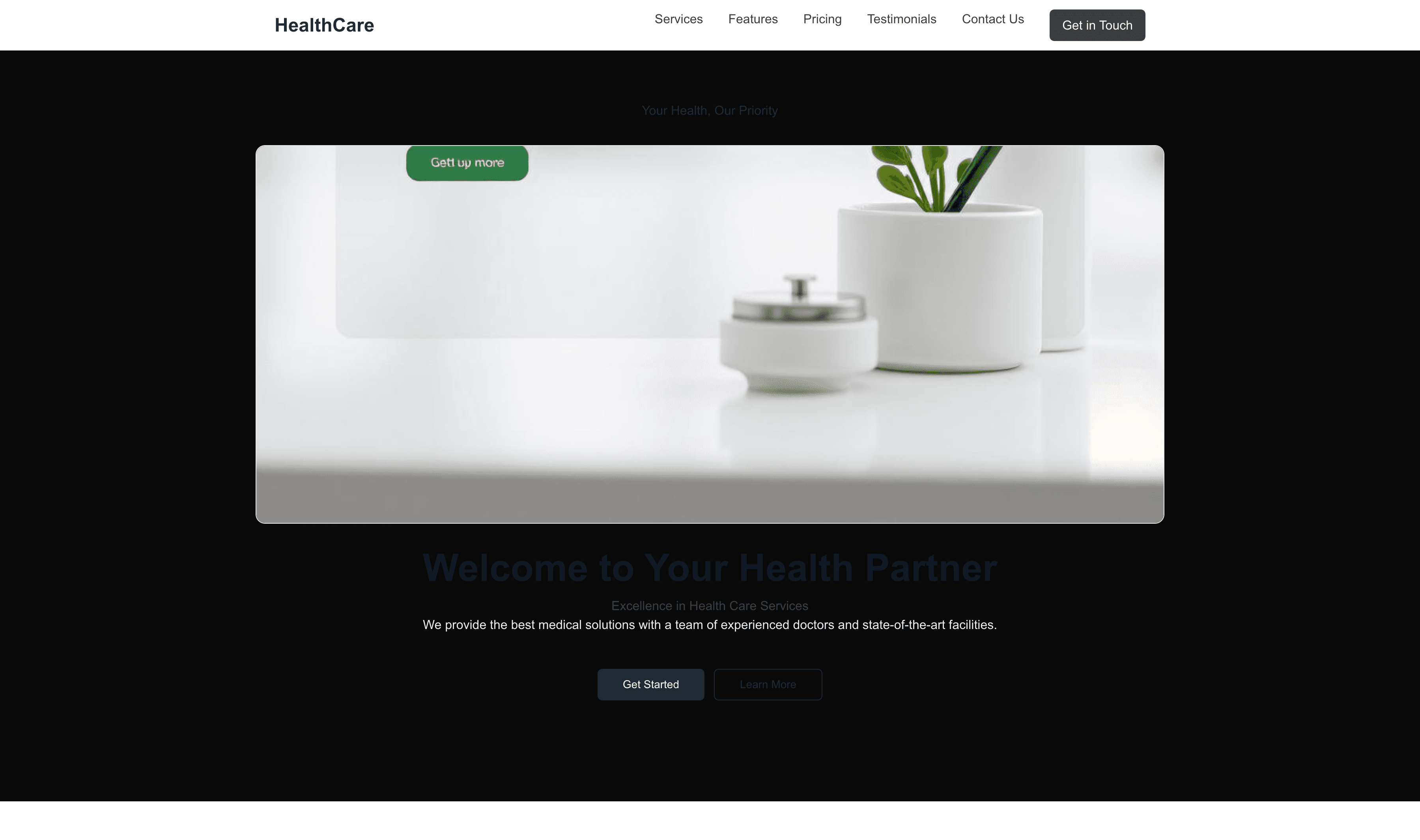 Transform a Health Care Landing Page (Fresh) Website Template into Website in Minutes