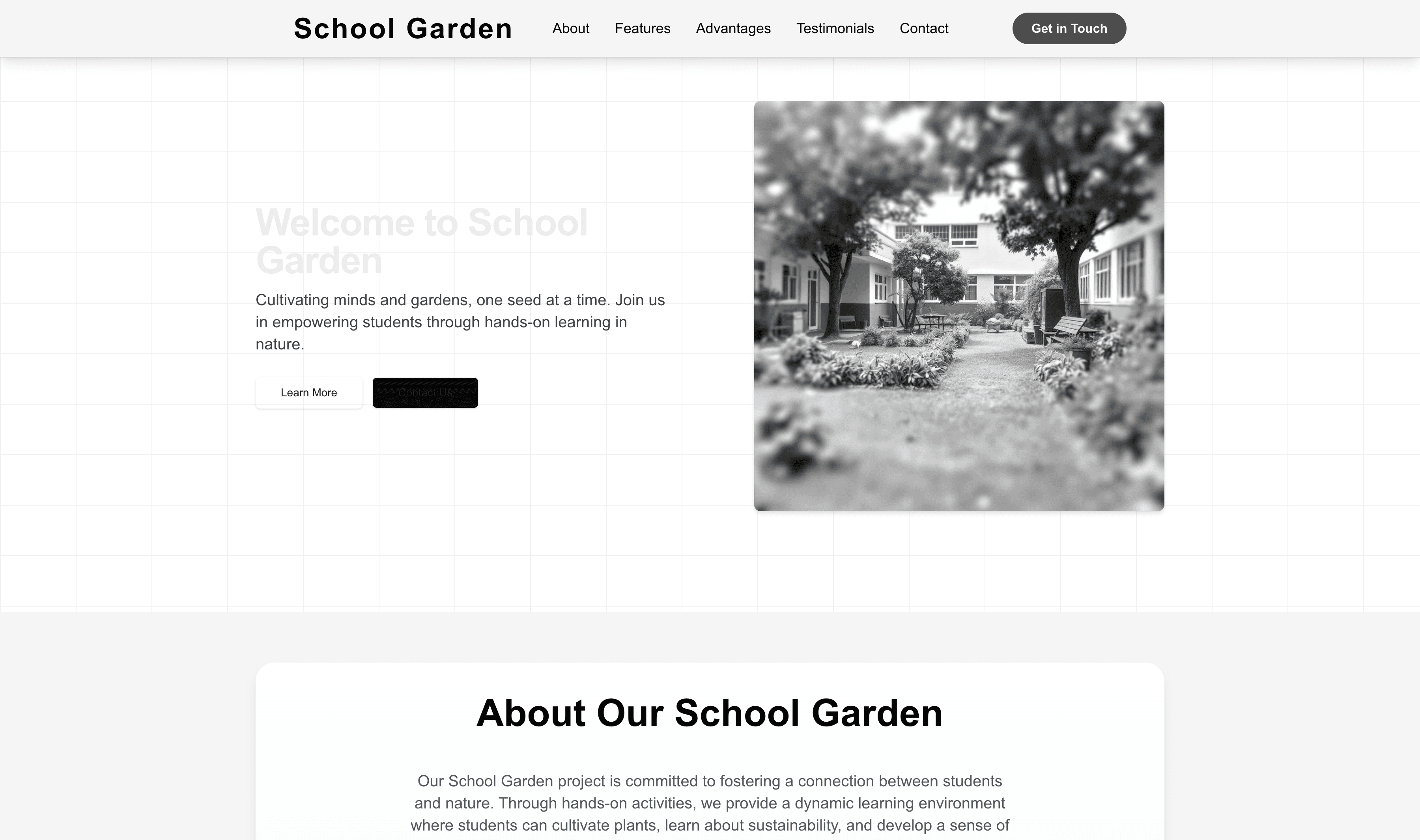 Transform a School Garden Website Template into Website in Minutes