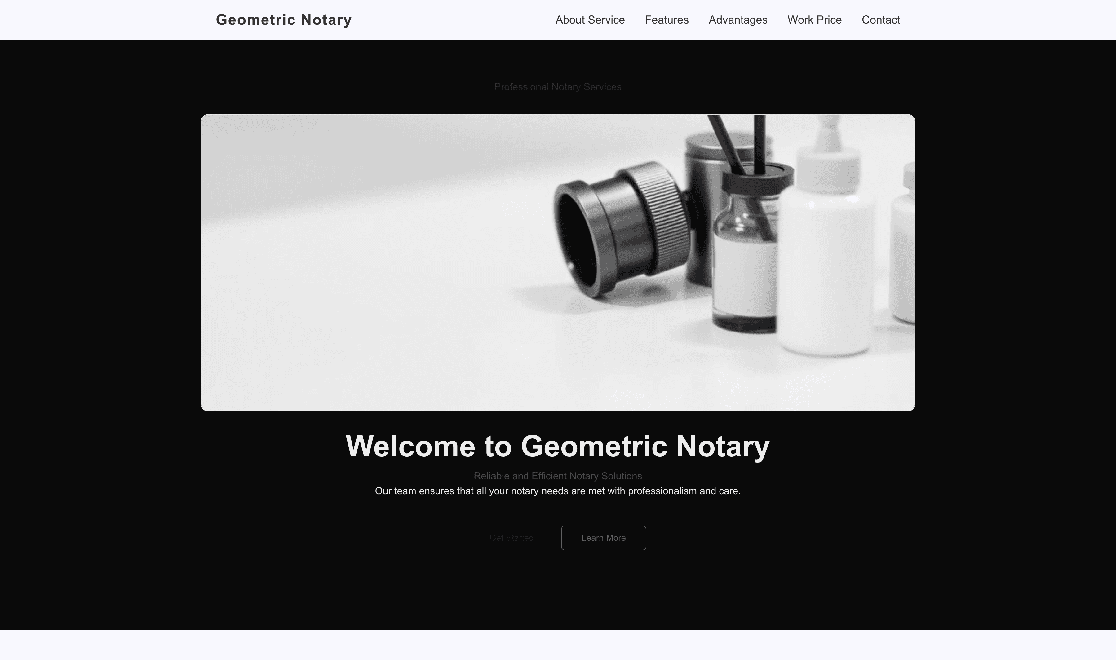 Transform a Notary (Geometric) Website Template into Website in Minutes