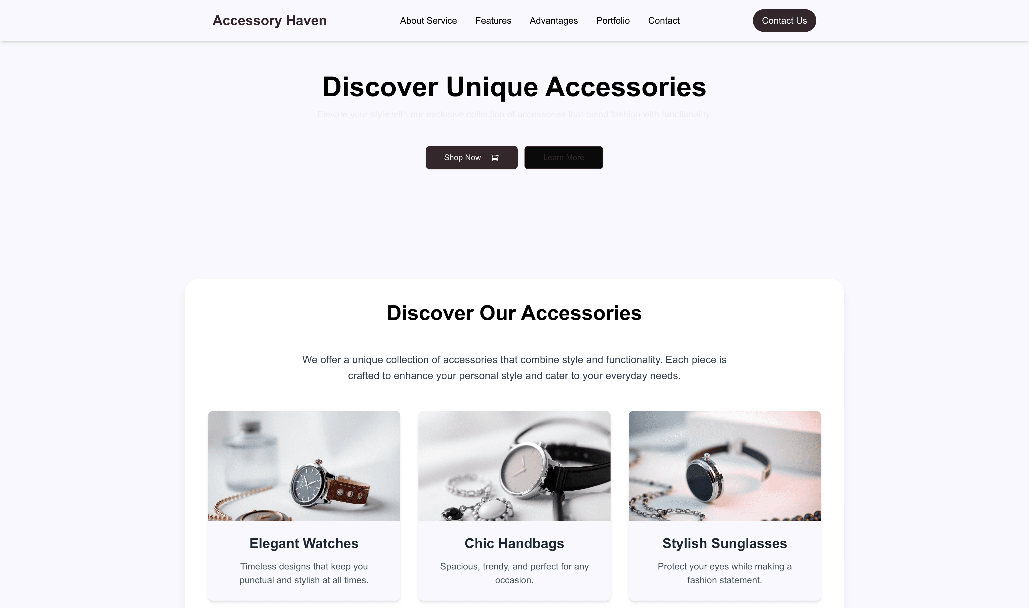 Transform a Accessories Website Template into Website in Minutes