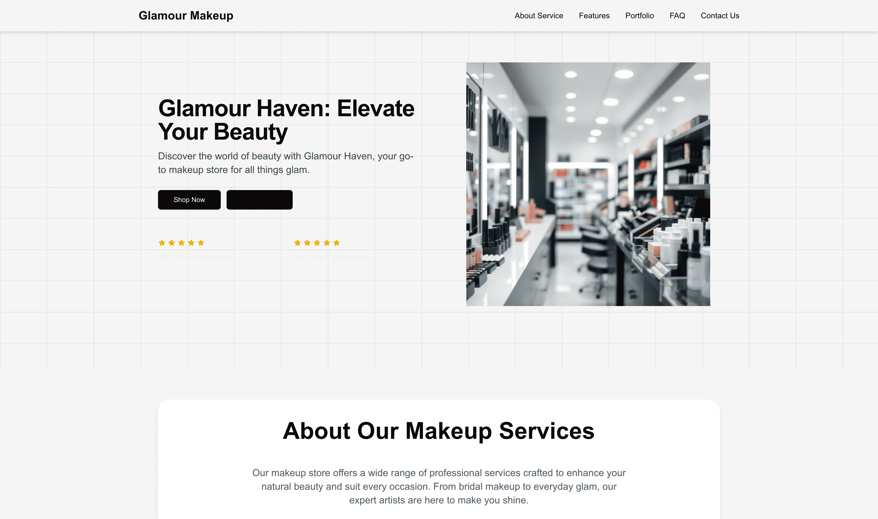 Transform a Makeup Store Website Template into Website in Minutes