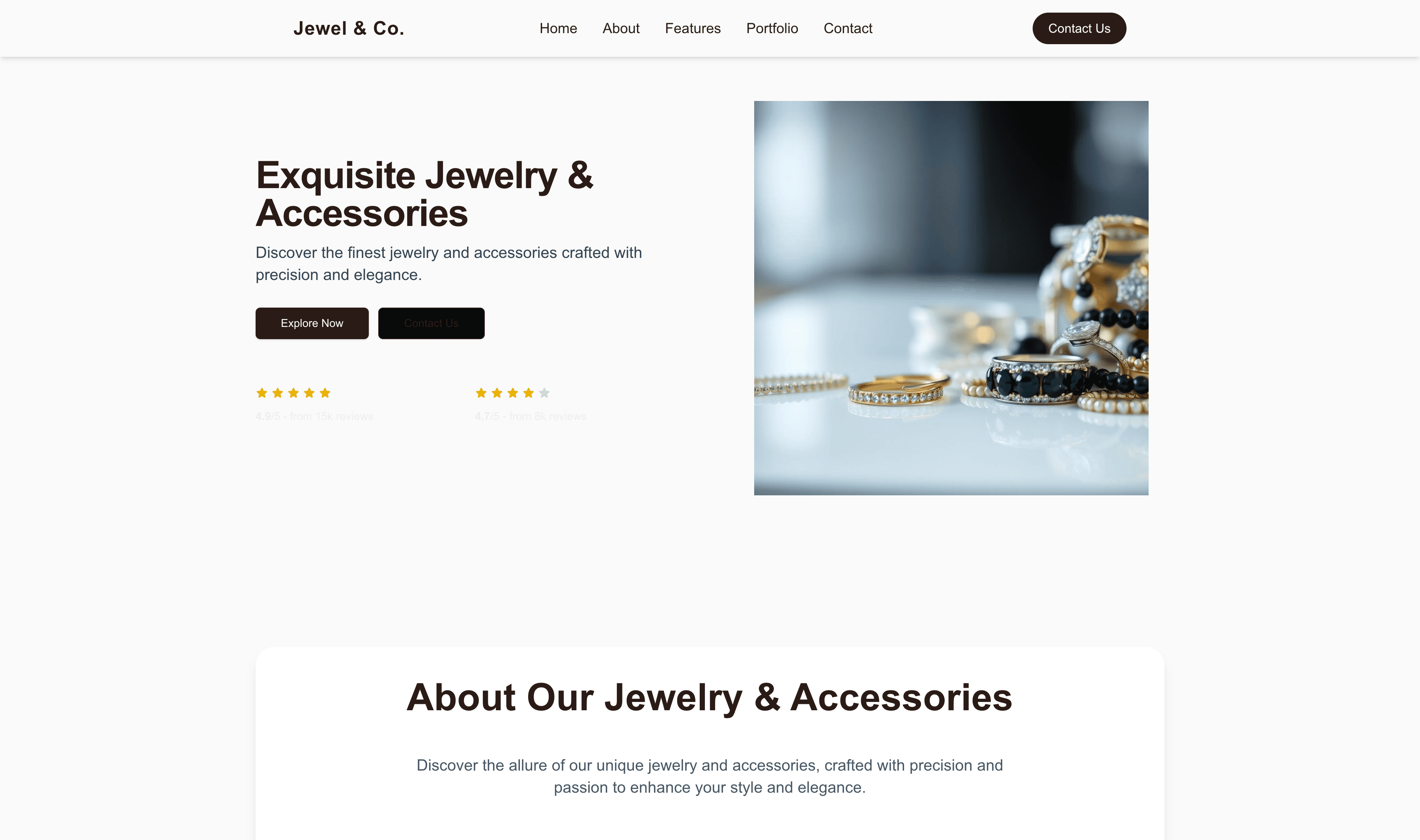 Transform a Jewelry & Accessories Website Template into Website in Minutes