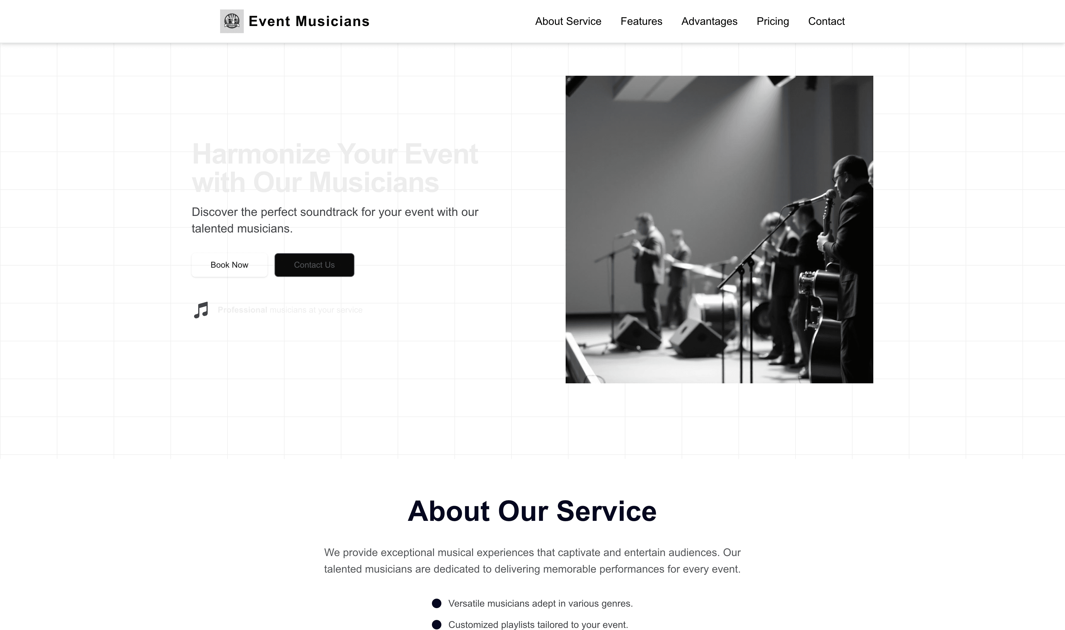 Transform a Event Musicians Website Template into Website in Minutes