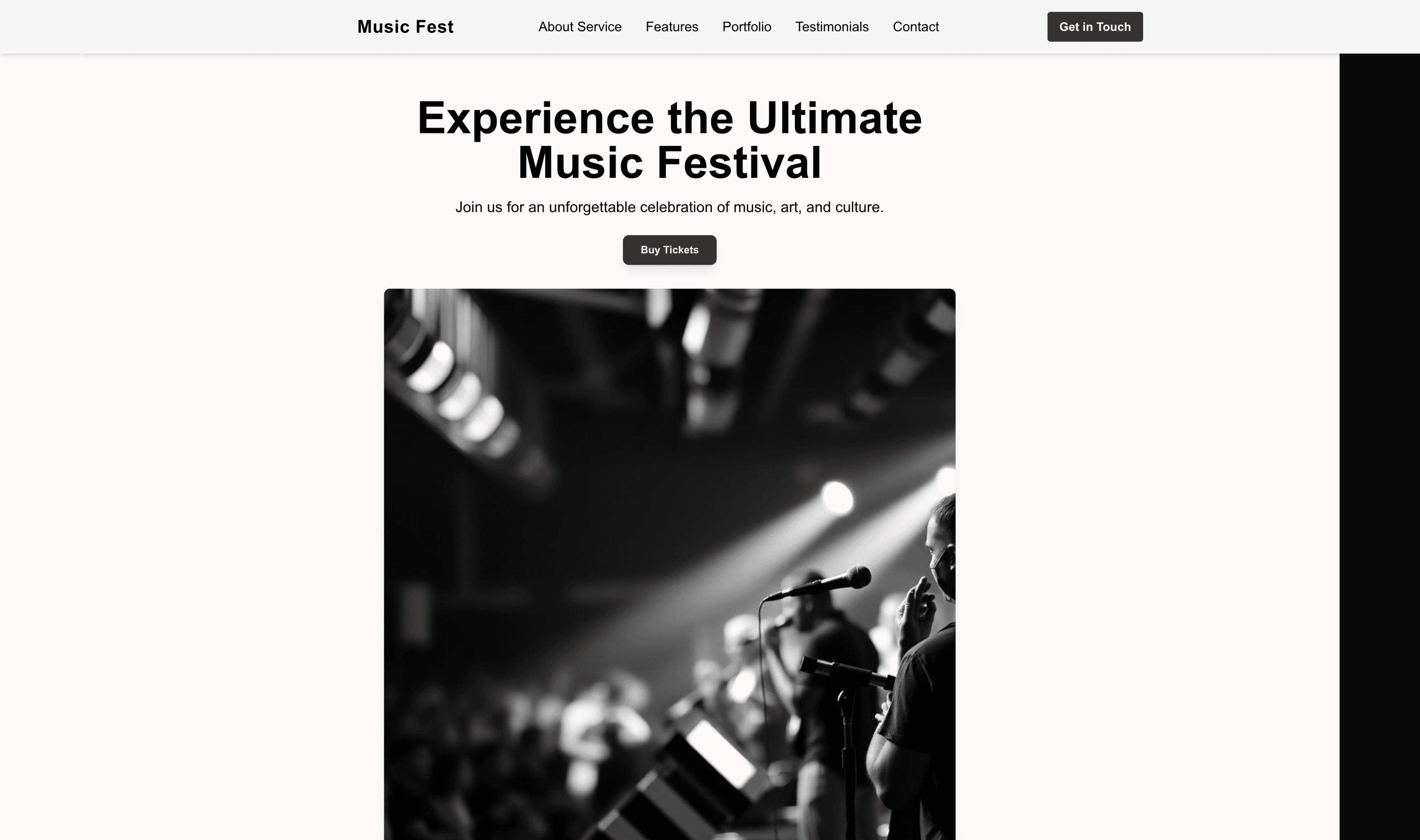 Transform a Music Festival Website Template into Website in Minutes