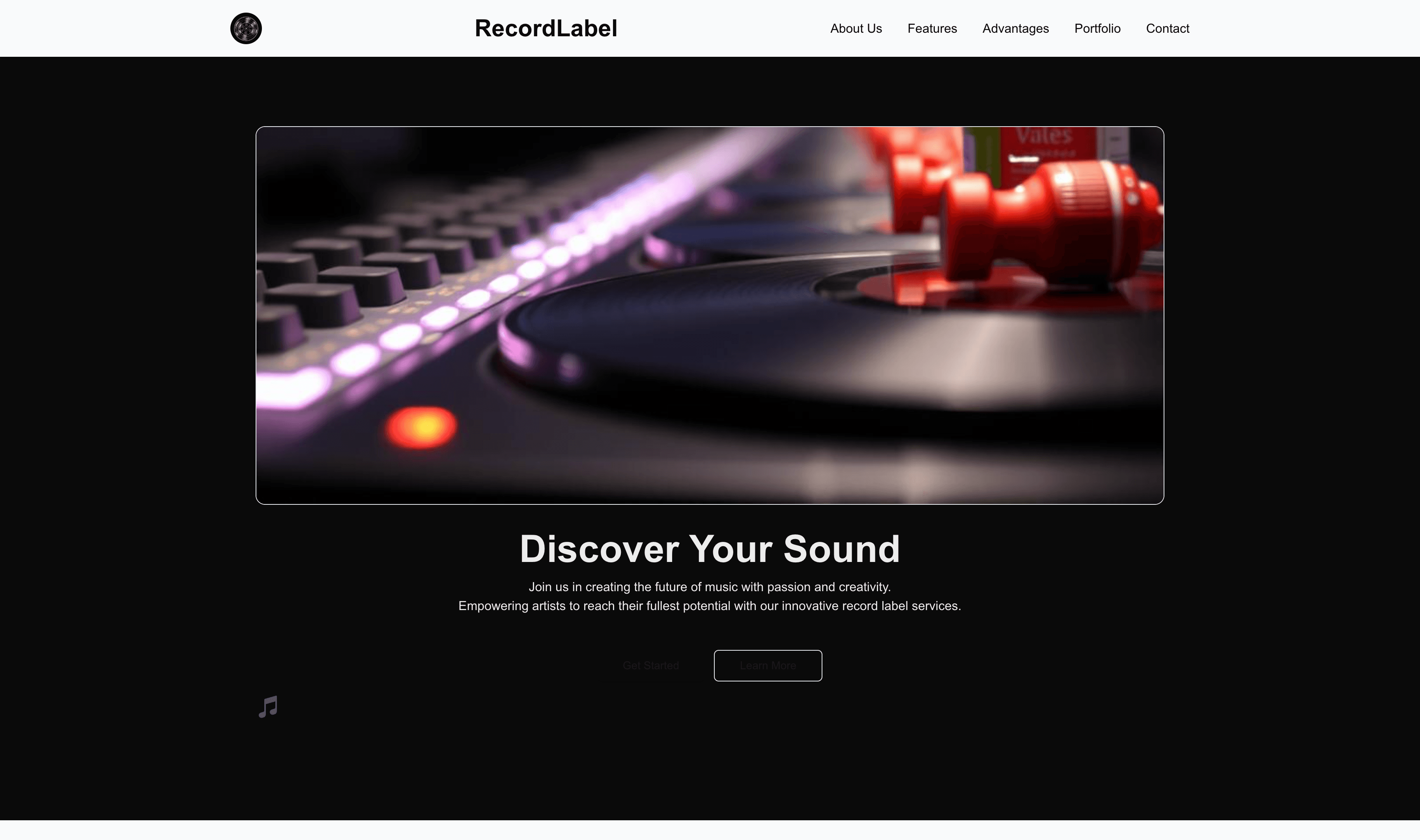Transform a Record Label Website Template into Website in Minutes
