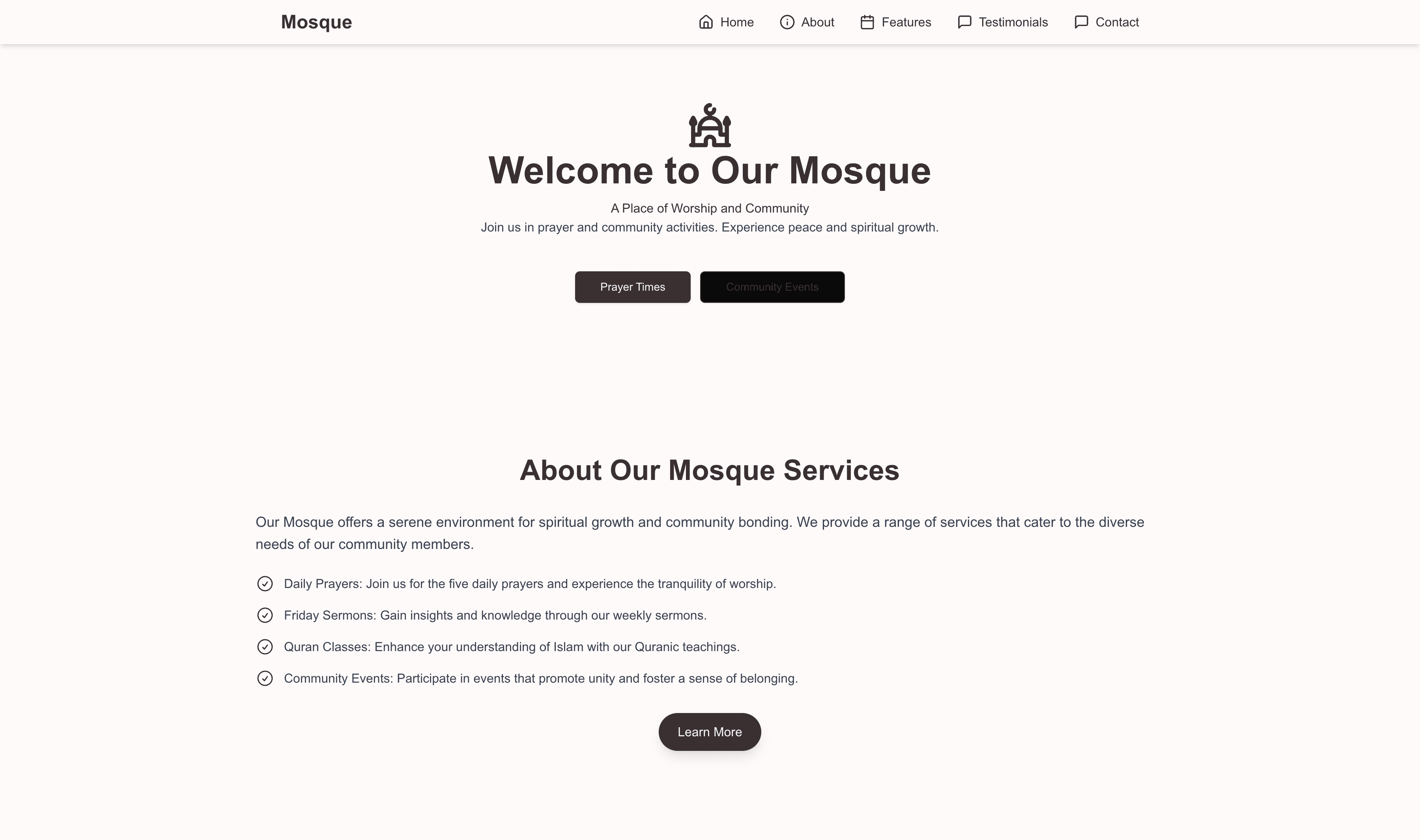 Transform a Mosque Website Template into Website in Minutes