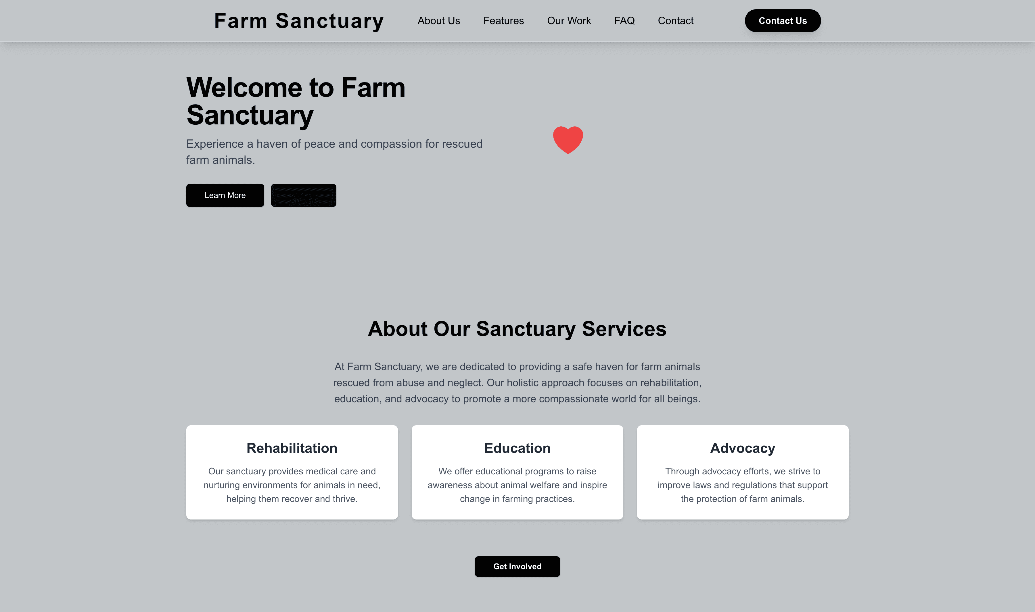 Transform a Farm Sanctuary Website Template into Website in Minutes