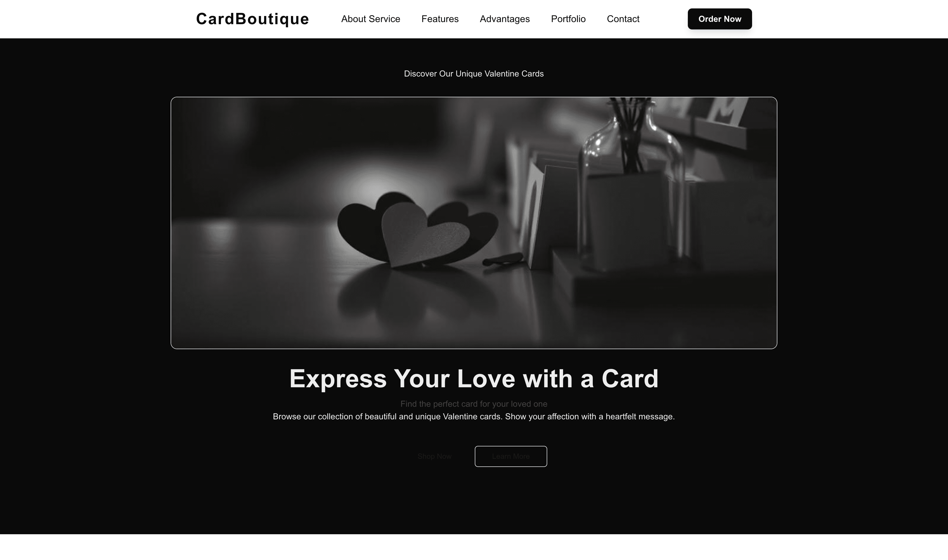 Transform a Valentine Cards Online Store Website Template into Website in Minutes