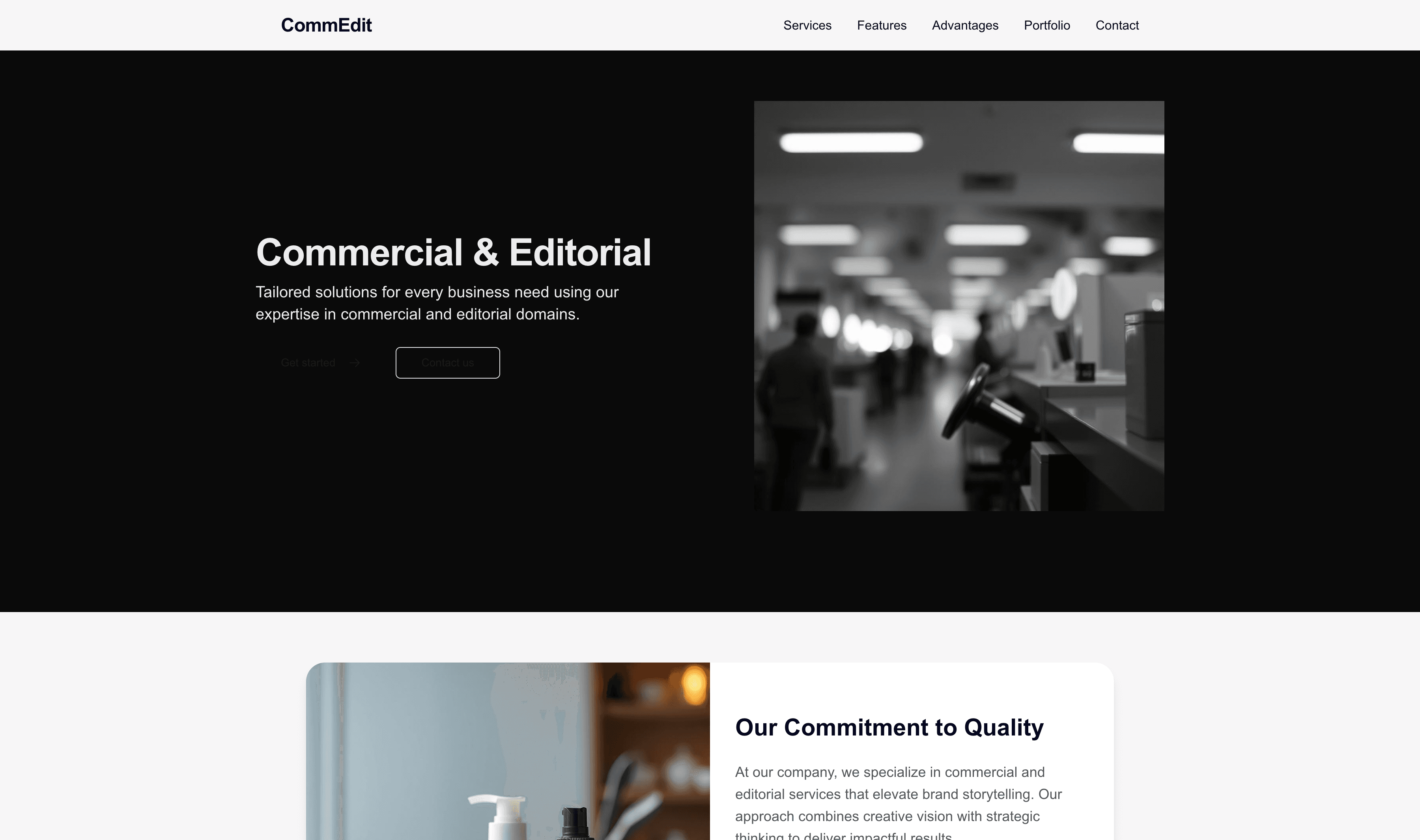 Transform a Commercial & Editorial Website Template into Website in Minutes