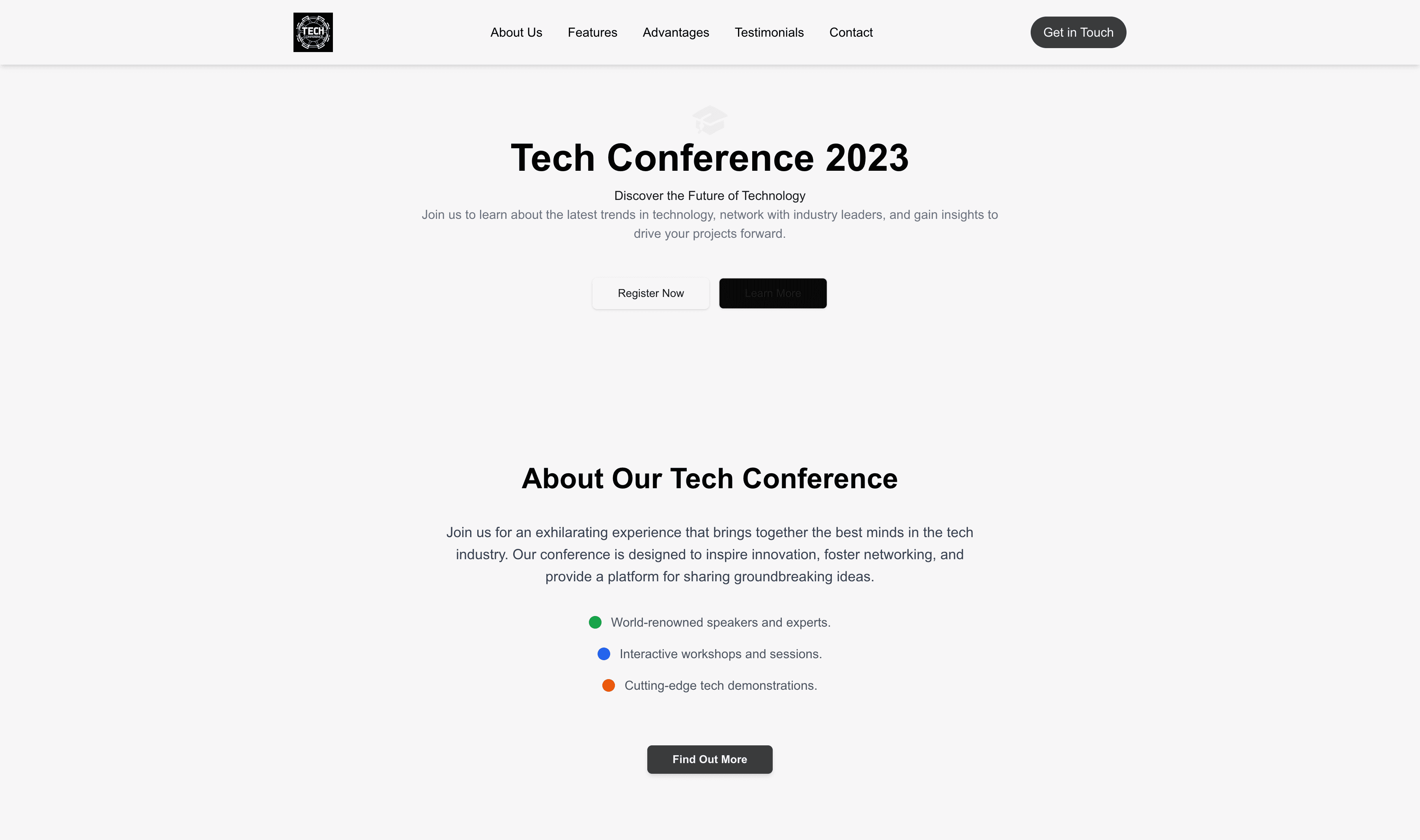 Transform a Tech Conference Website Template into Website in Minutes