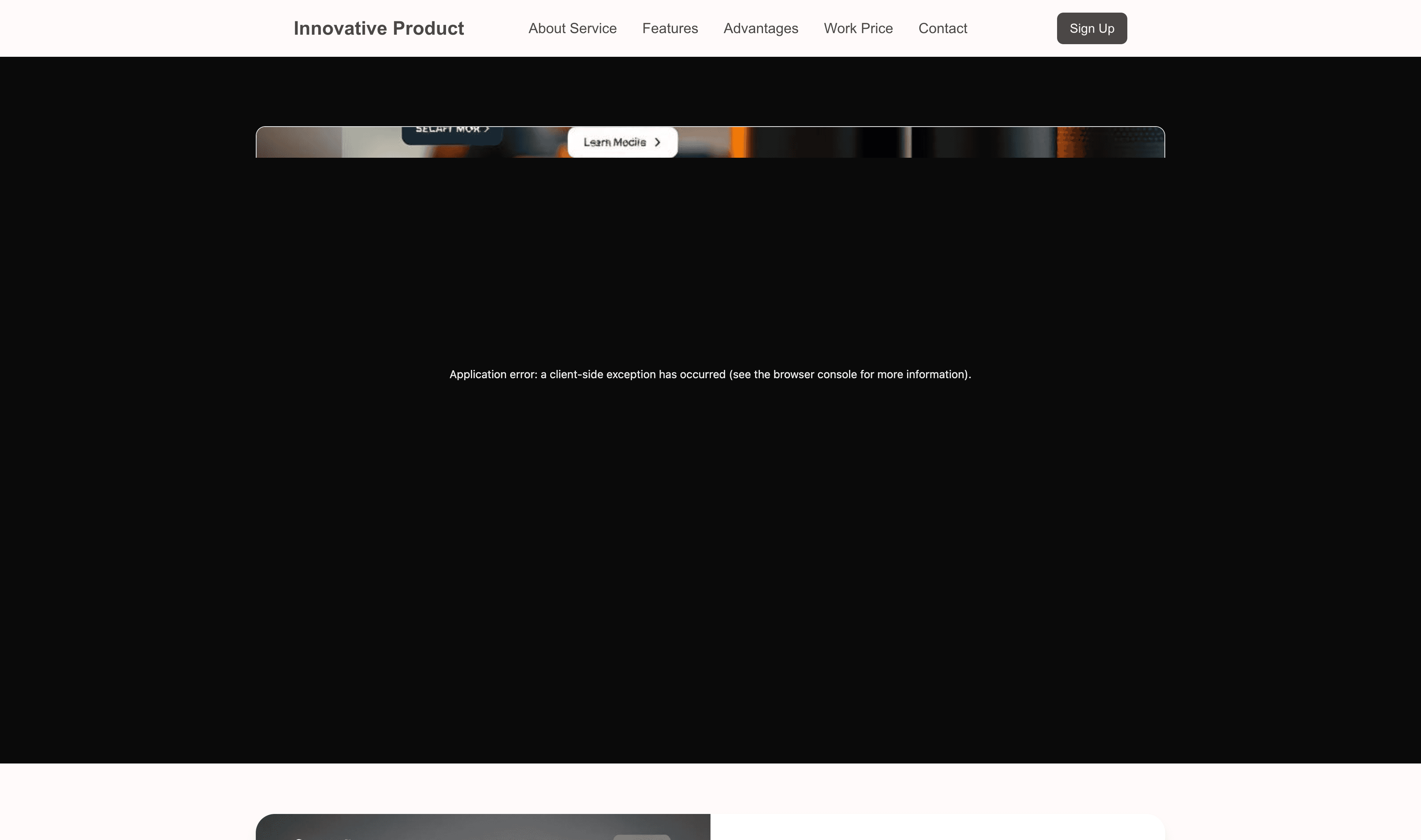 Transform a Product Landing Page (Innovative) Website Template into Website in Minutes