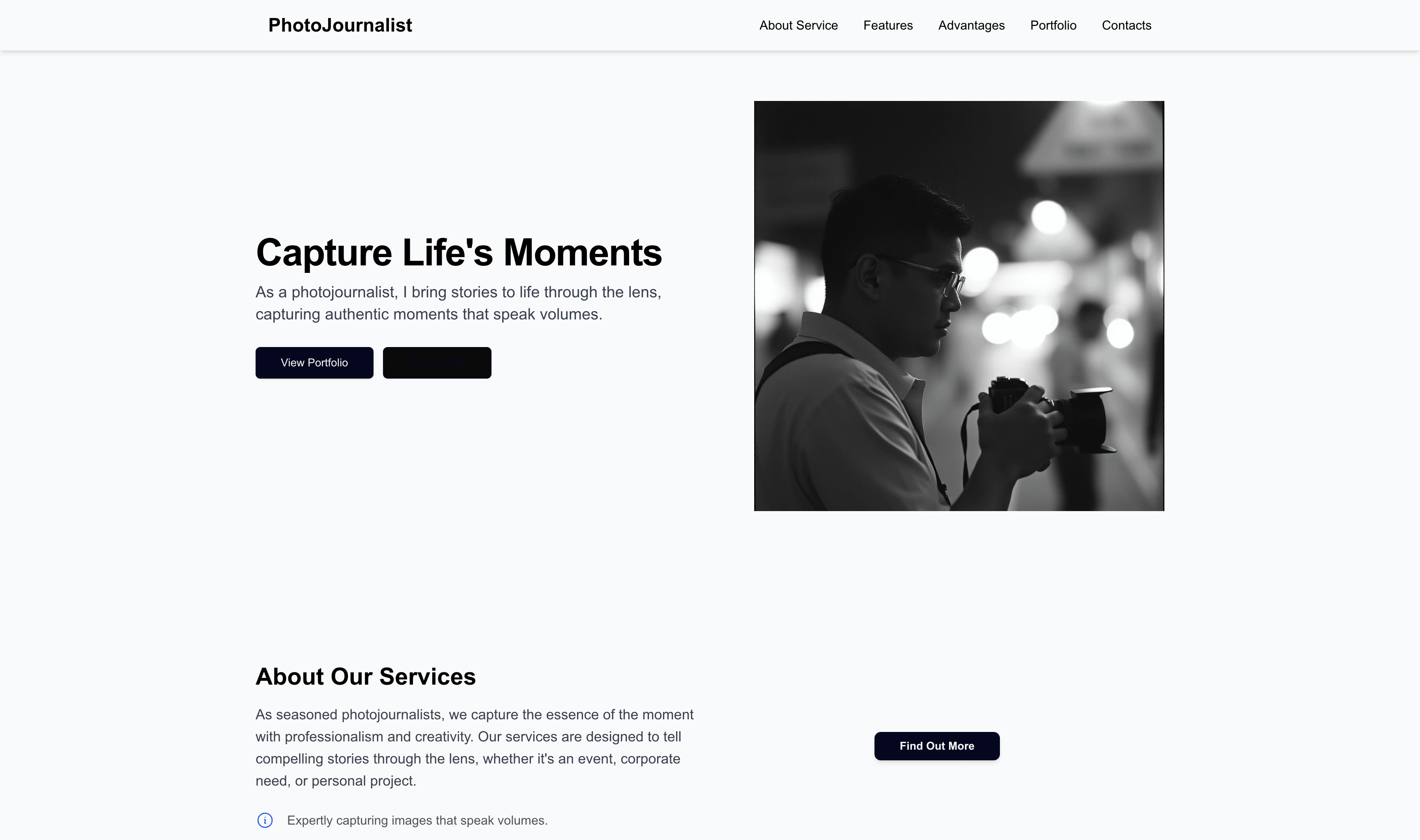 Transform a Photojournalist Website Template into Website in Minutes
