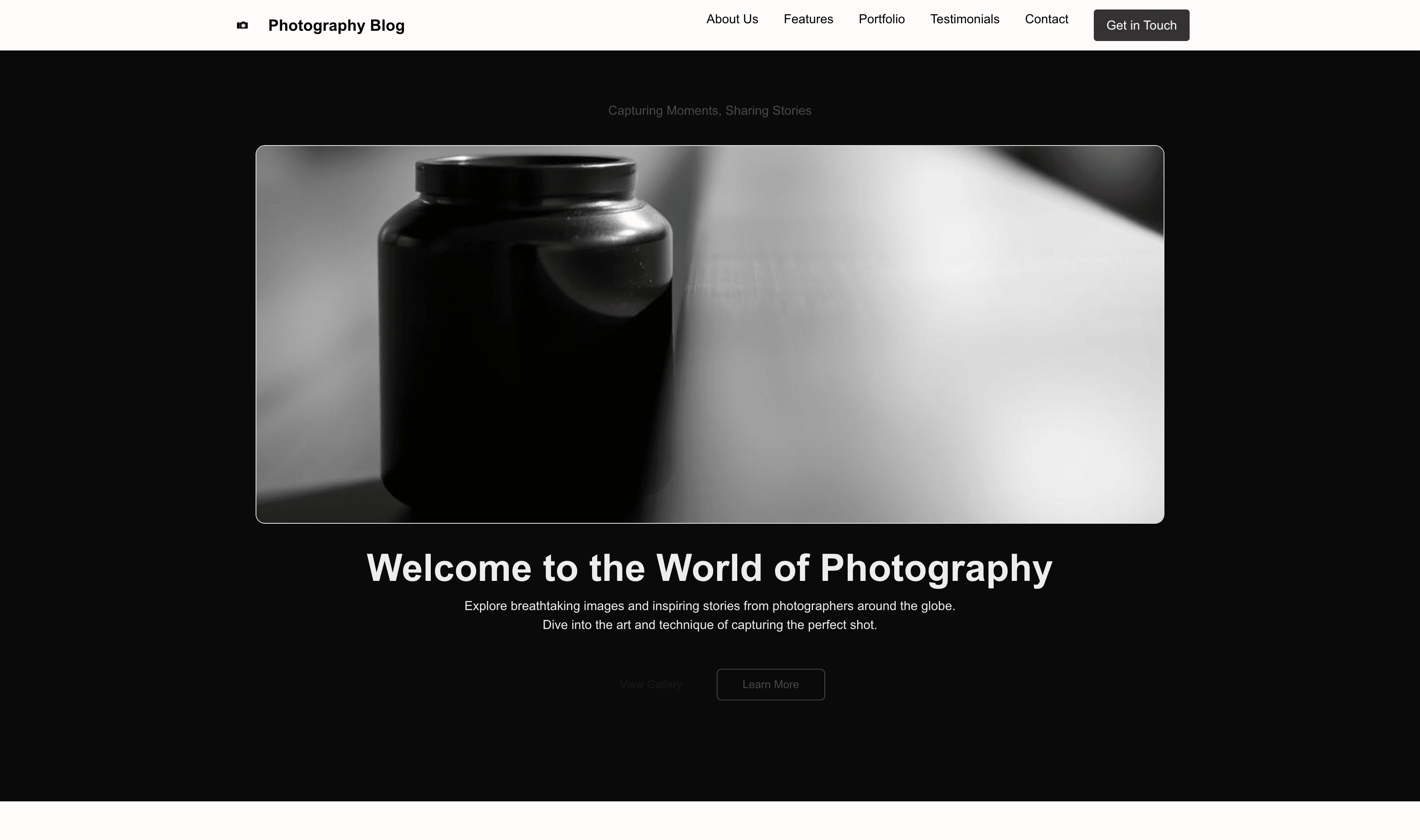 Transform a Photography Blog Website Template into Website in Minutes
