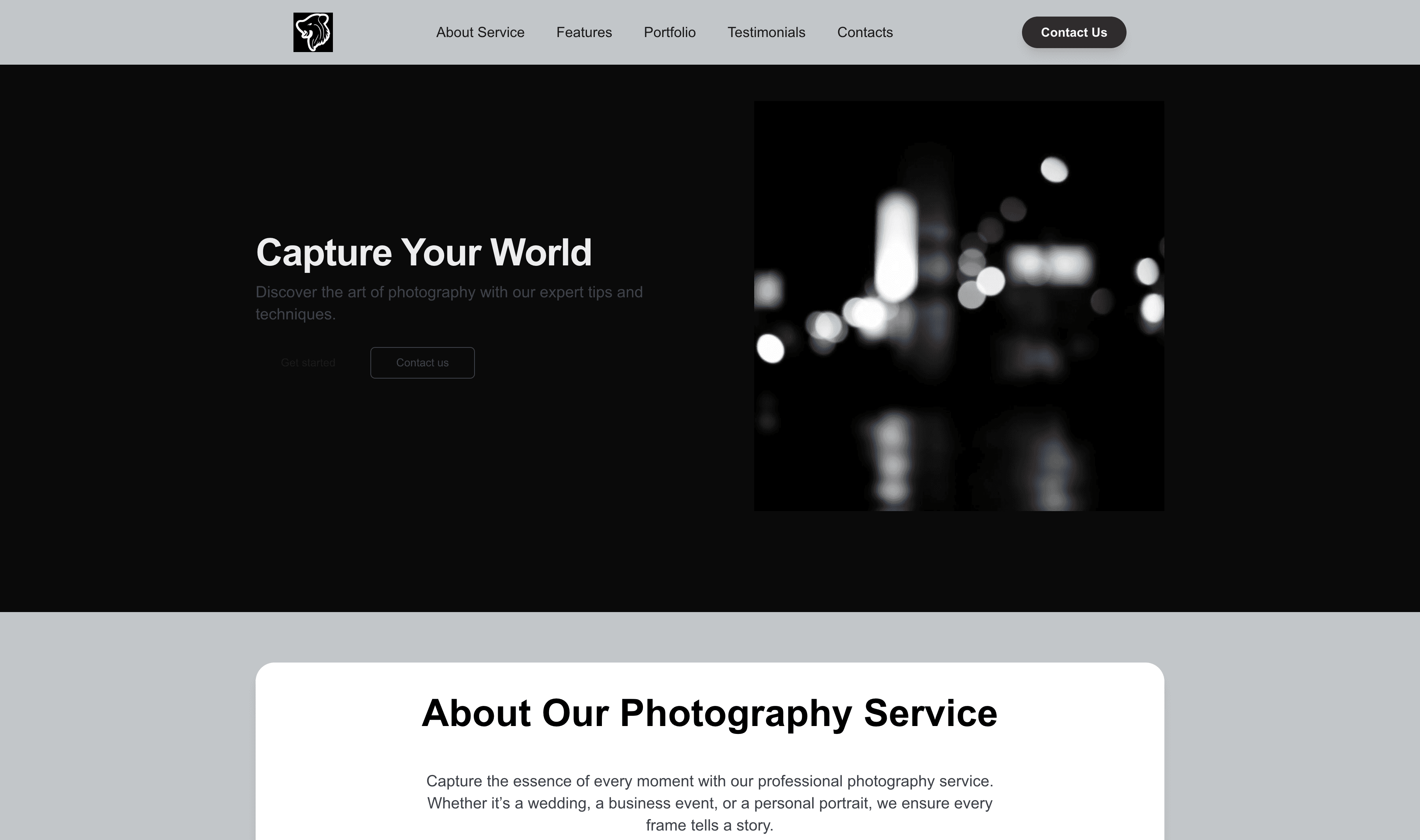 Transform a Photography Website Template into Website in Minutes