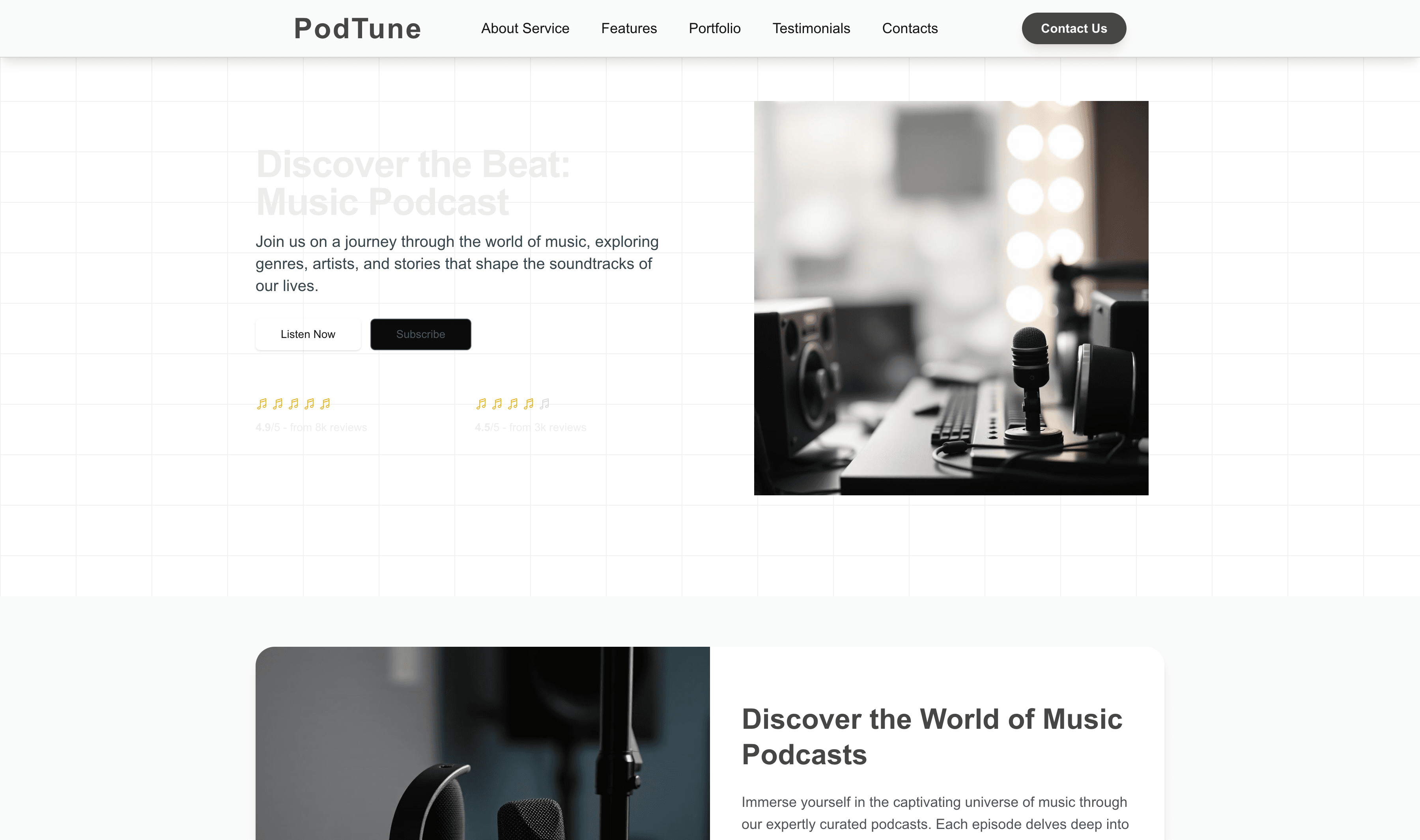 Transform a Music Podcast Website Template into Website in Minutes