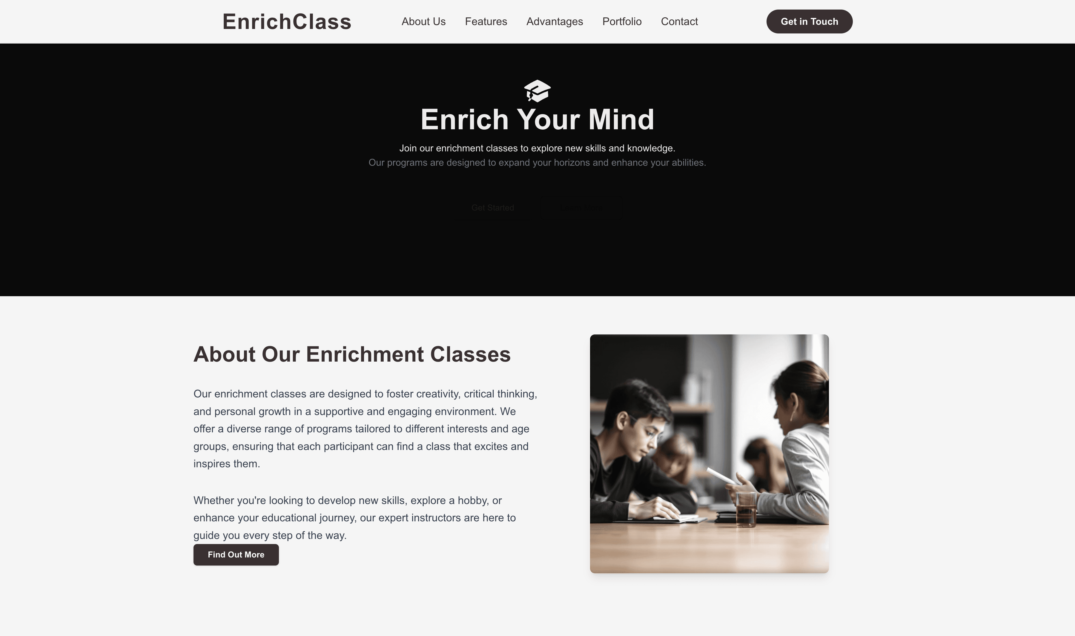 Transform a Enrichment Classes Website Template into Website in Minutes