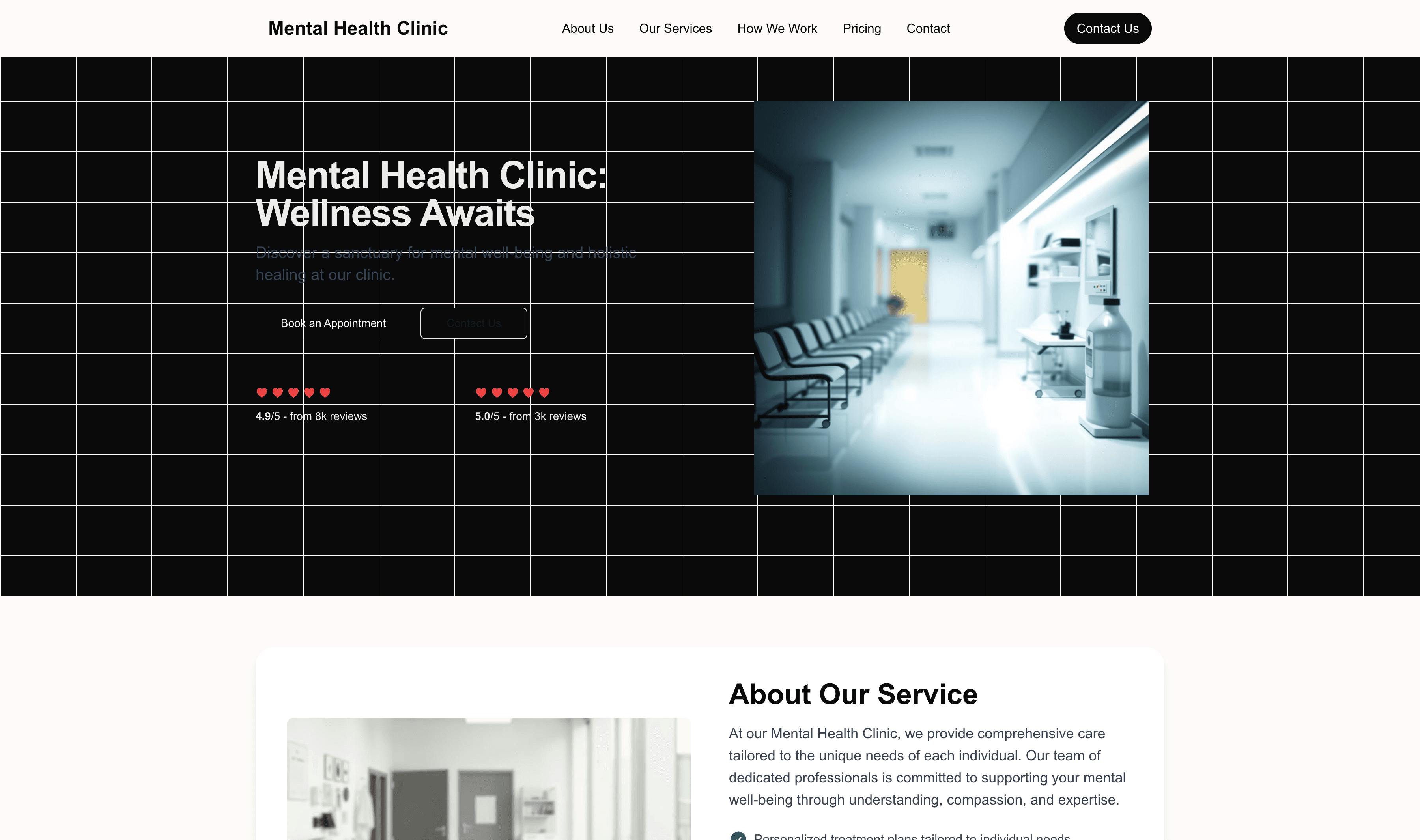Transform a Mental Health Clinic (Minimal) Website Template into Website in Minutes