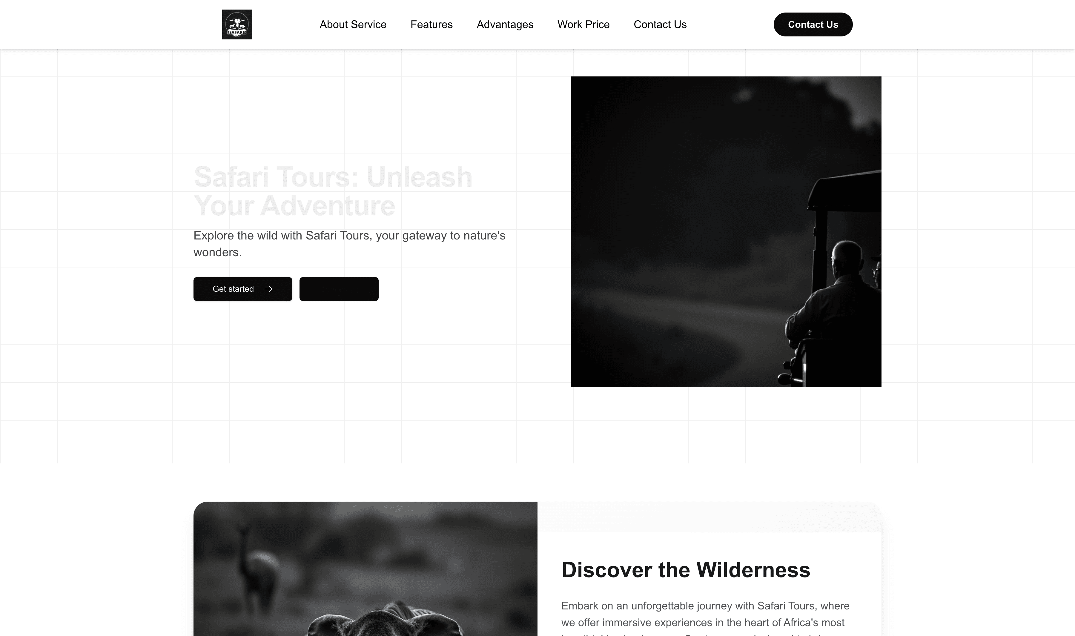 Transform a Safari Tours (Dark) Website Template into Website in Minutes